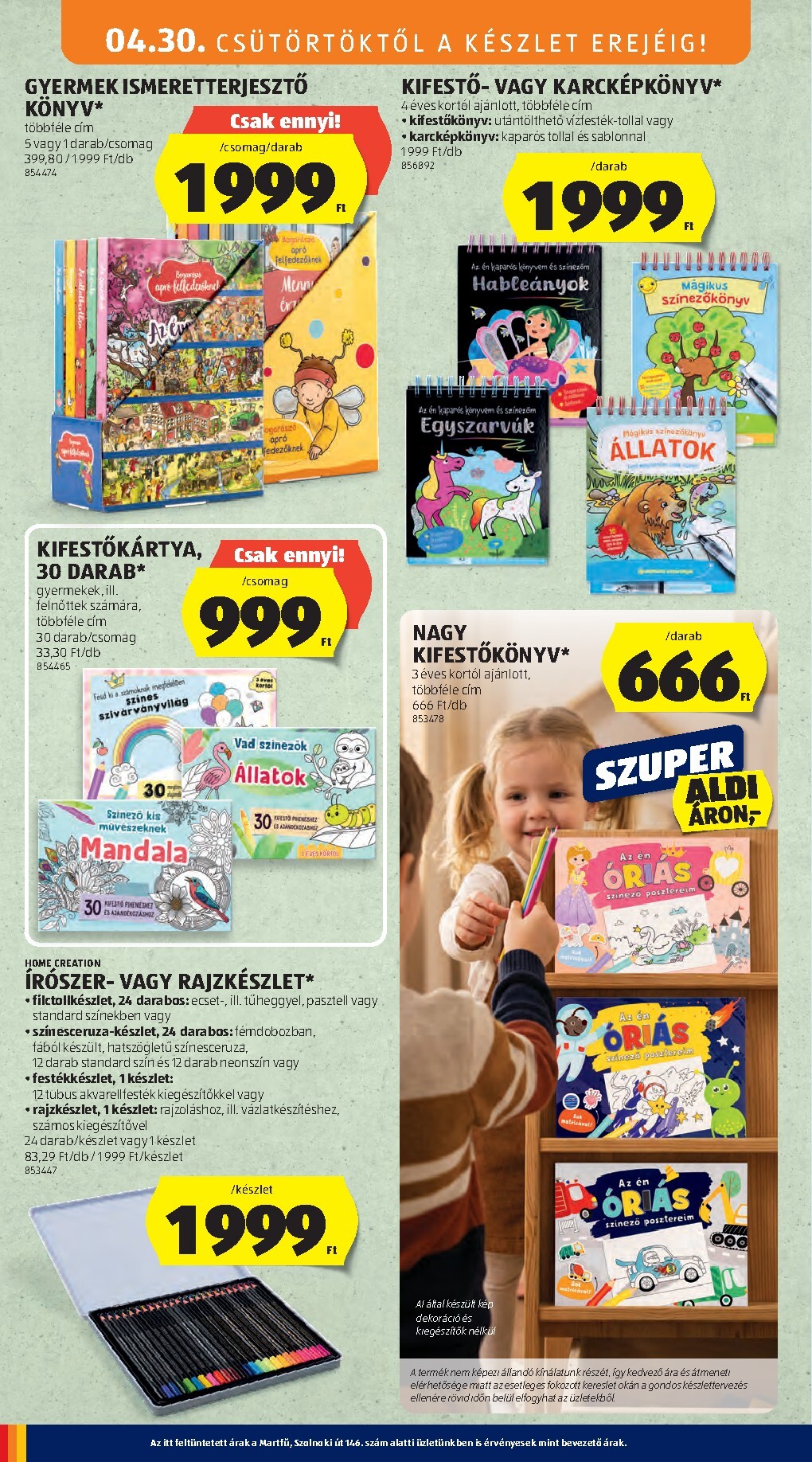 aldi - Aldi - Középső sor termékei hirdetmény a következő hétre csütörtöktől 2026.04.30.-tól szerdától 2026.05.06.-ig - page: 2