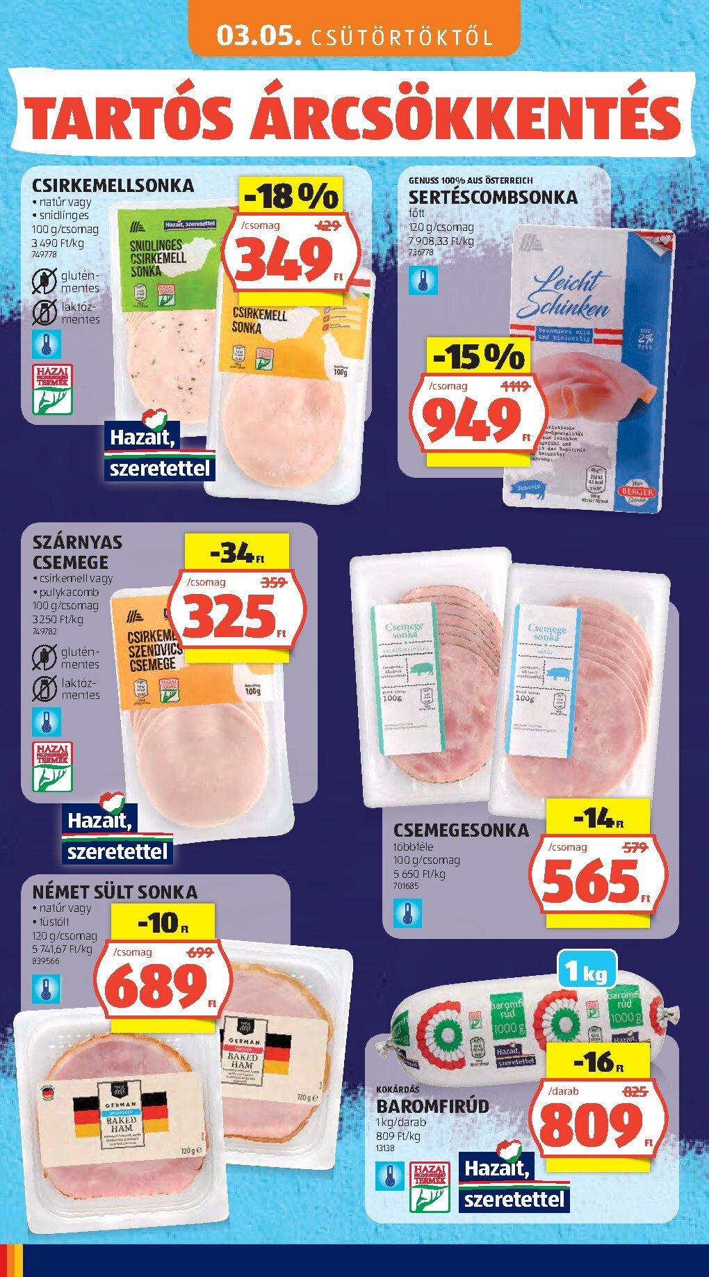 aldi - Aktuális Aldi - Tartós árcsökkentés flyer szórólap érvényes csütörtöktől 2026.03.05.-től vasárnaptól 2026.05.31.-ig - page: 6