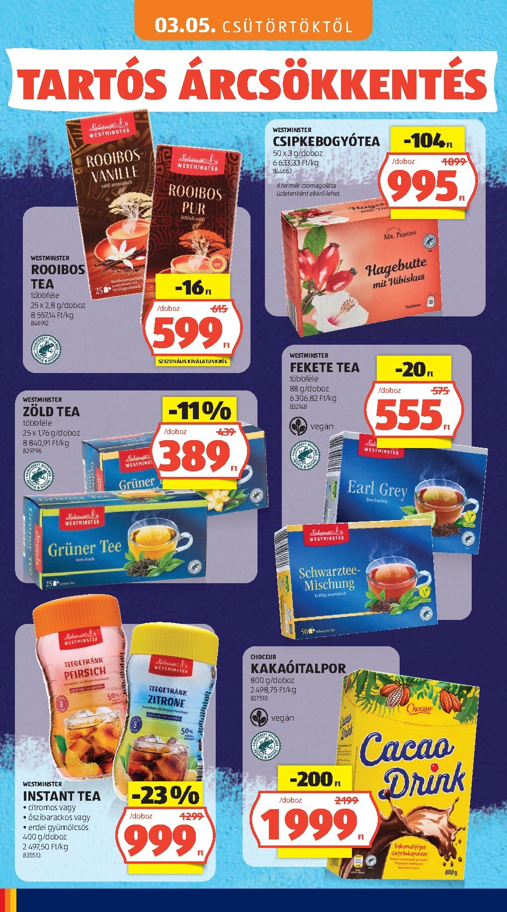 aldi - Aktuális Aldi - Tartós árcsökkentés flyer szórólap érvényes csütörtöktől 2026.03.05.-től vasárnaptól 2026.05.31.-ig - page: 18