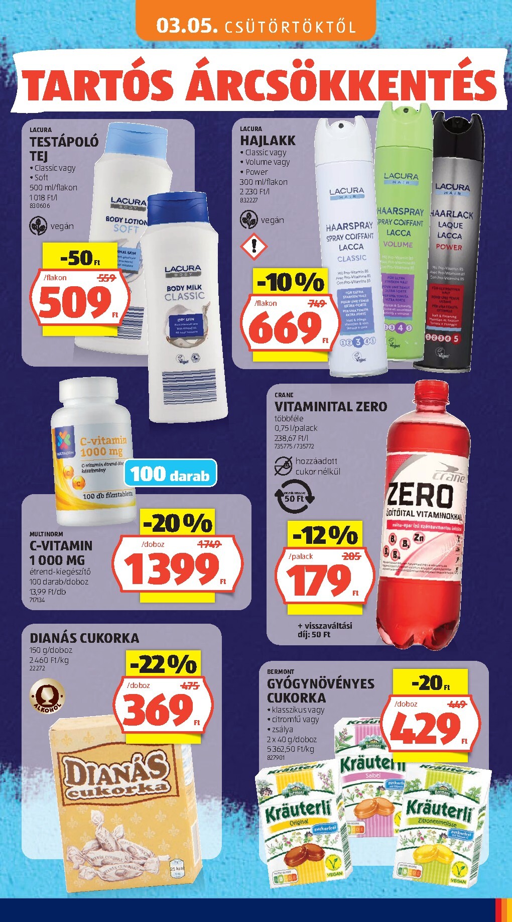 aldi - Aktuális Aldi - Tartós árcsökkentés flyer szórólap érvényes csütörtöktől 2026.03.05.-től vasárnaptól 2026.05.31.-ig - page: 29