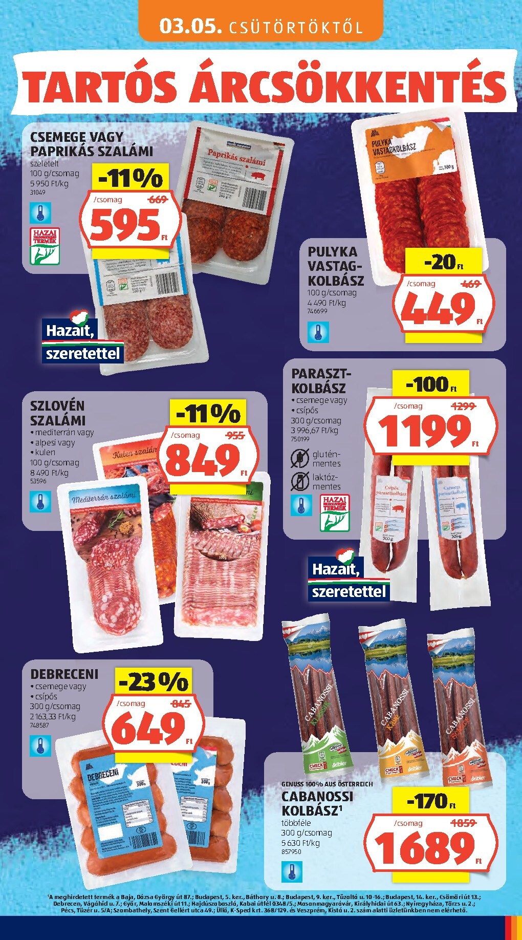 aldi - Aktuális Aldi - Tartós árcsökkentés flyer szórólap érvényes csütörtöktől 2026.03.05.-től vasárnaptól 2026.05.31.-ig - page: 7