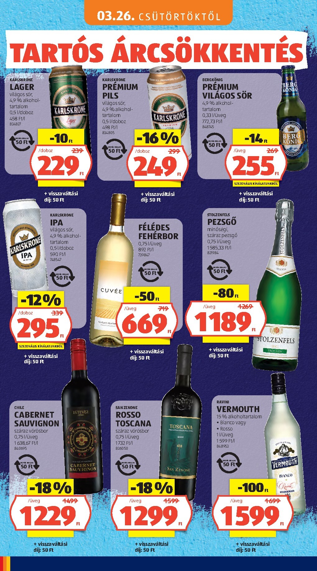 aldi - Aktuális Aldi - Tartós árcsökkentés flyer szórólap érvényes csütörtöktől 2026.03.05.-től vasárnaptól 2026.05.31.-ig - page: 88