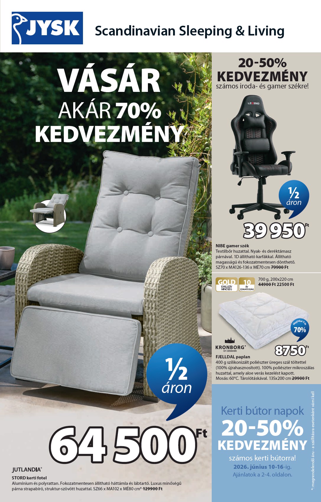 jysk - Aktuális JYSK szórólap érvényes szerdától 2026.06.10.-től keddtől 2026.06.16.-ig