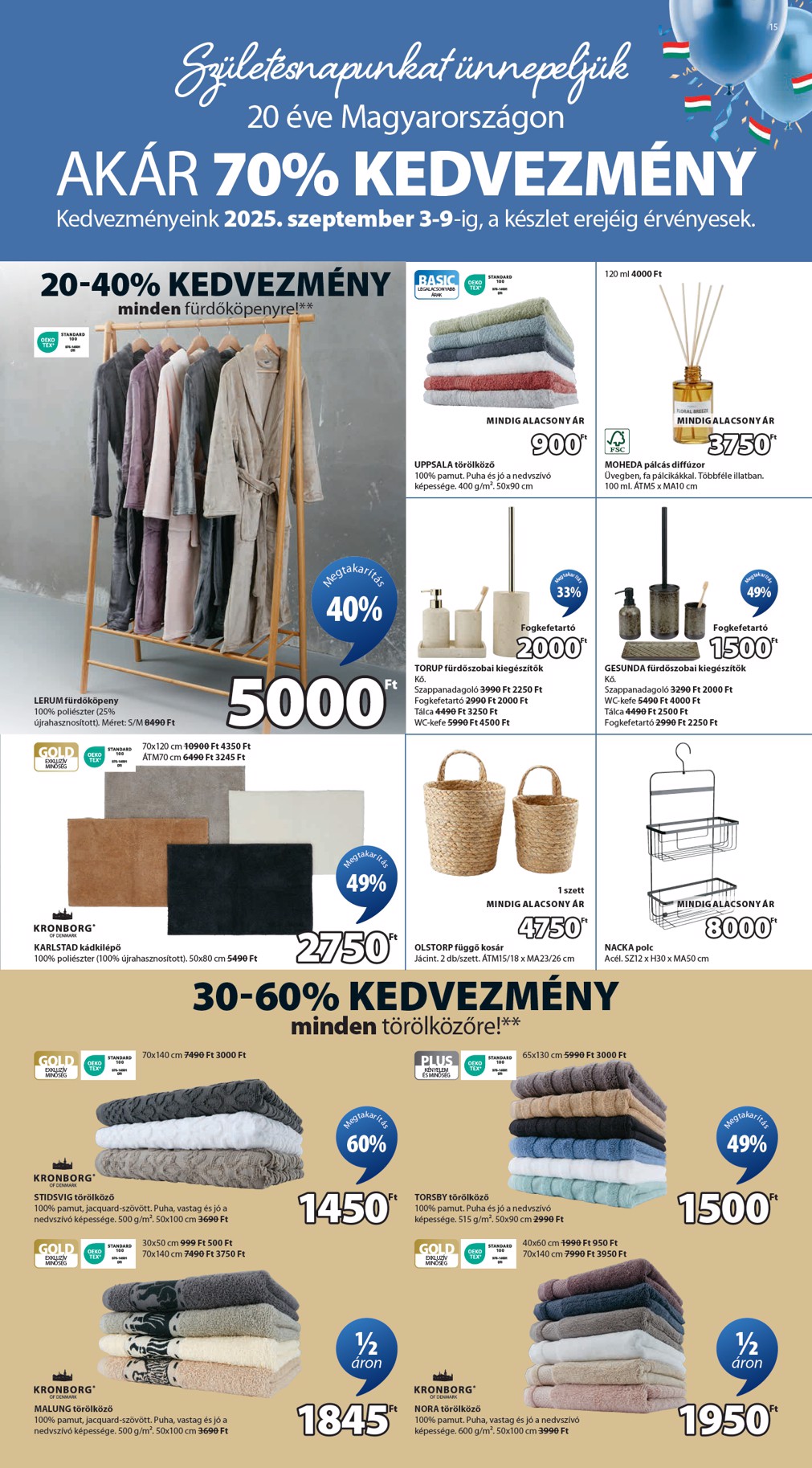 jysk - JYSK akciós újság, érvényes 09.03. - 09.09. - page: 15