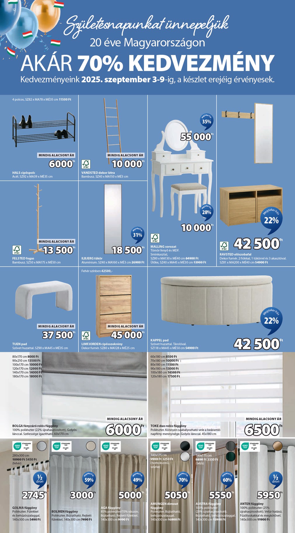 jysk - JYSK akciós újság, érvényes 09.03. - 09.09. - page: 12