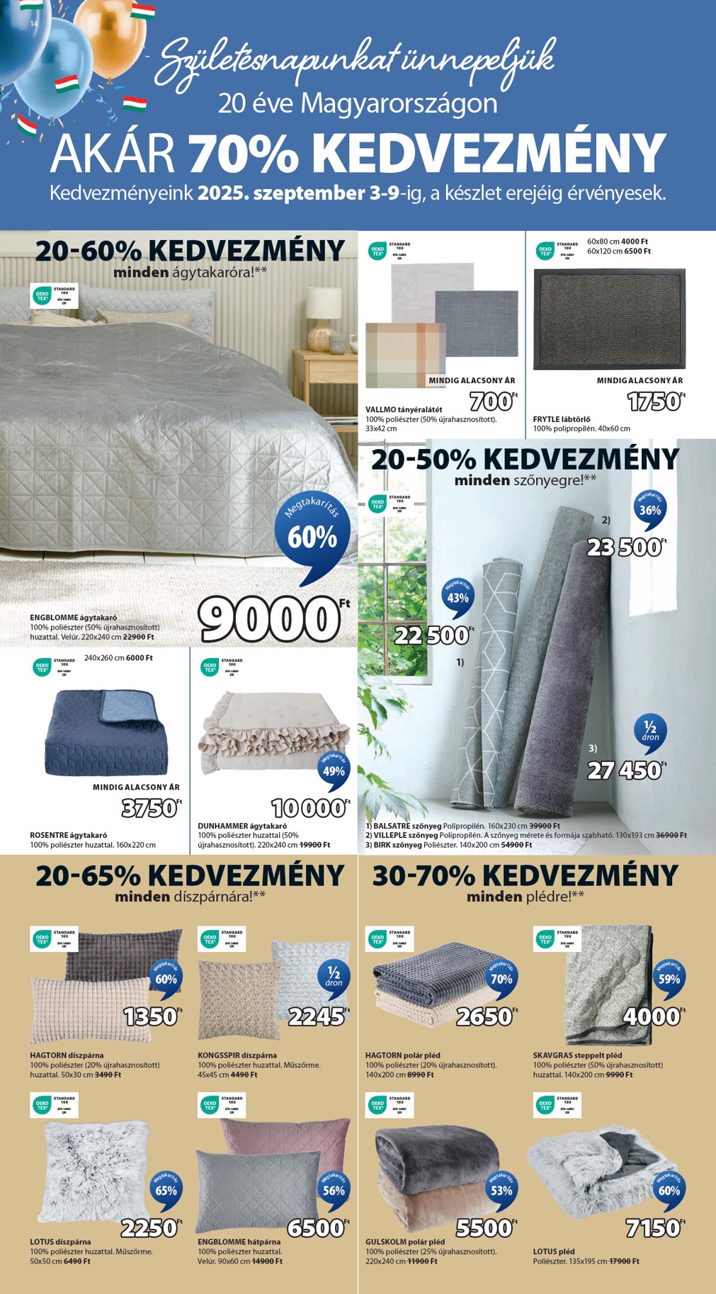 jysk - JYSK akciós újság, érvényes 09.03. - 09.09. - page: 14