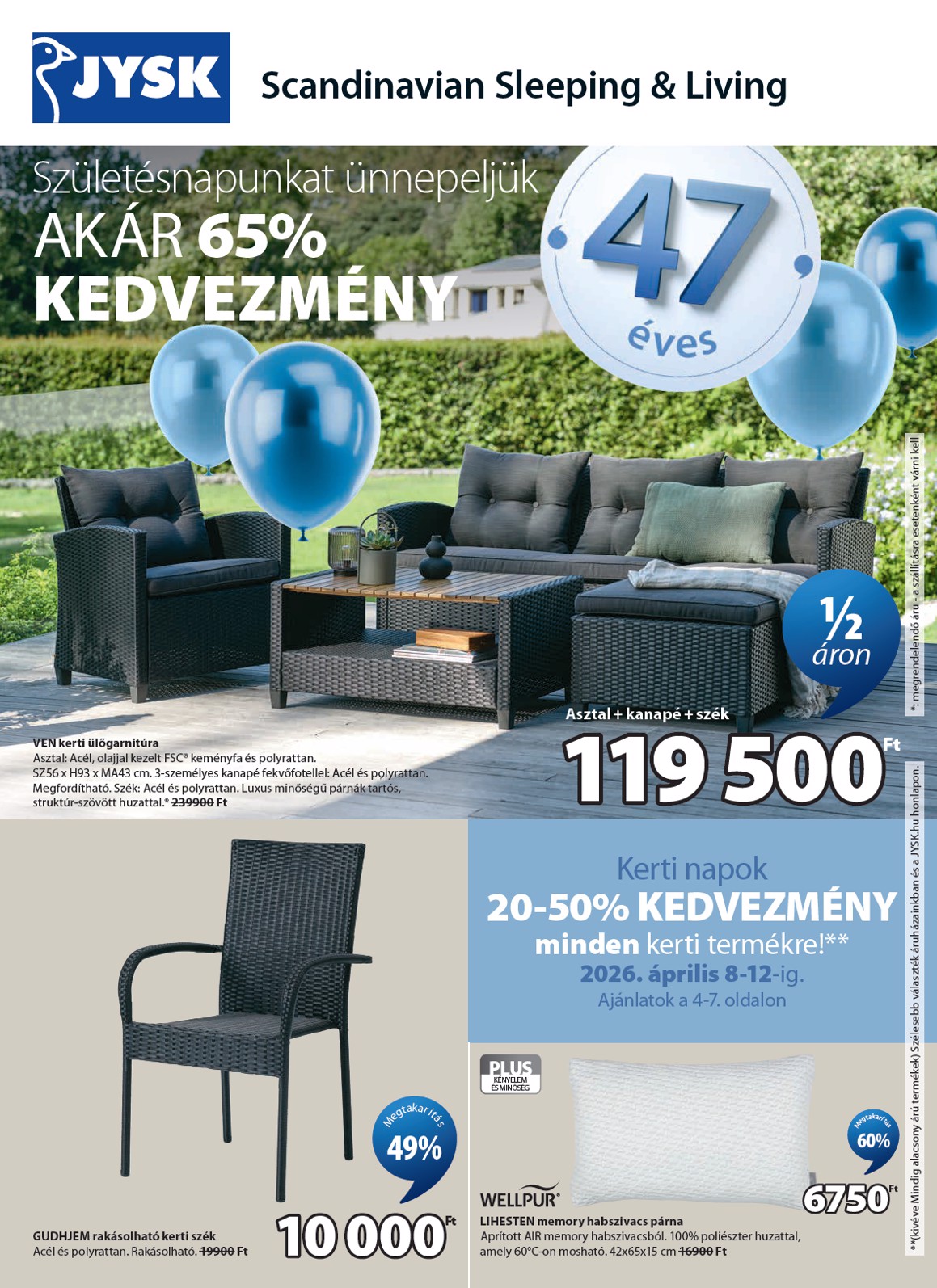 jysk - Aktuális JYSK szórólap érvényes szerdától 2026.04.08.-től vasárnaptól 2026.05.17.-ig - page: 1