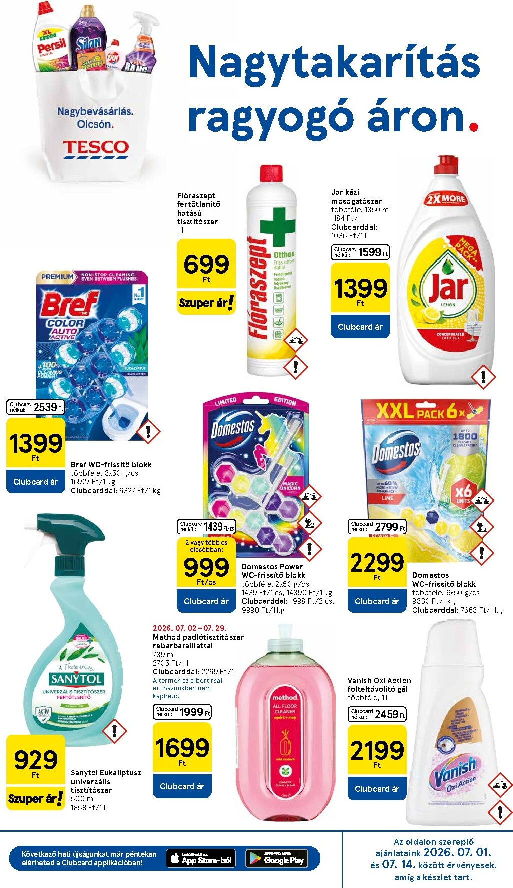 tesco - A jövőbeli Tesco Szupermarket akciós újság csütörtöktől 2026.07.09.-tól szerdától 2026.07.15.-ig érvényes. - page: 7