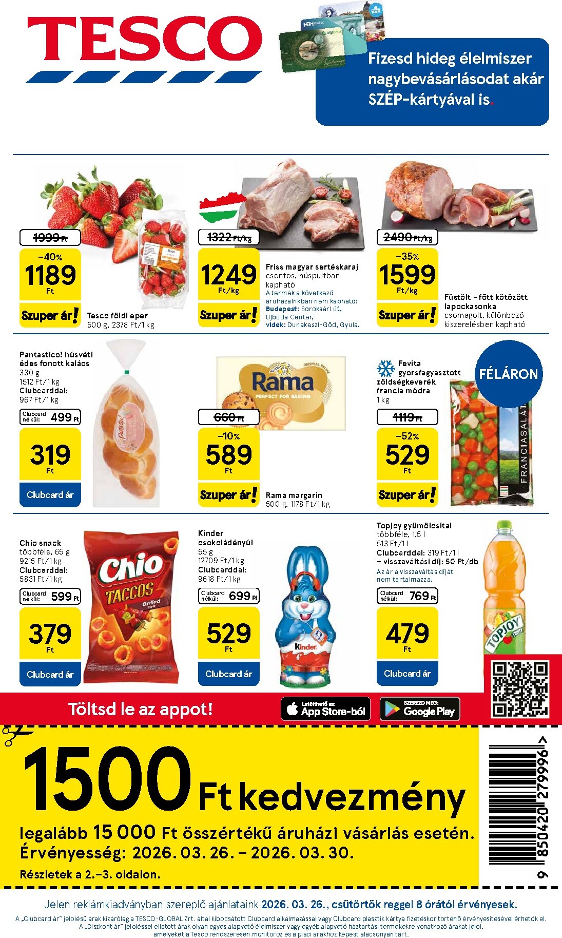 tesco - Tesco akciós újság, érvényes 2026.03.26. - 2026.04.01.