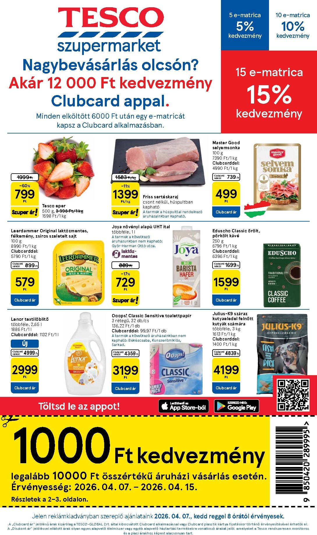 tesco - Tesco szupermarket akciós újság, érvényes 2026.04.07. - 2026.04.13.