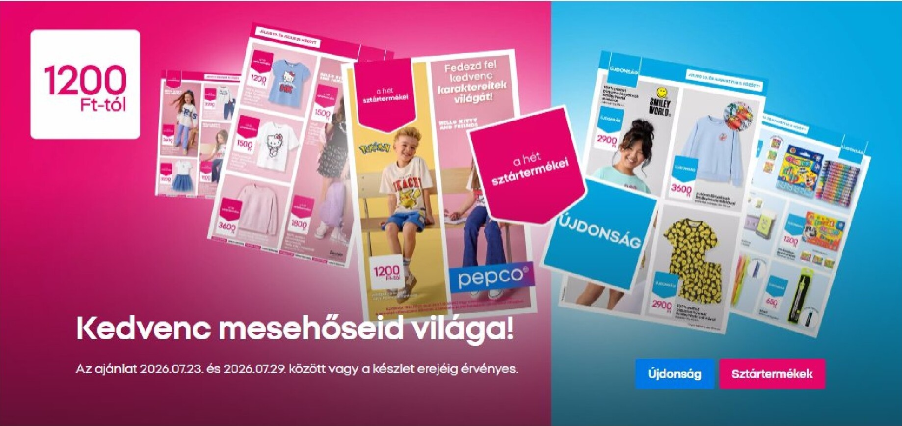 pepco - Aktuális Pepco szórólap érvényes csütörtöktől 2026.07.23.-től szerdától 2026.07.29.-ig