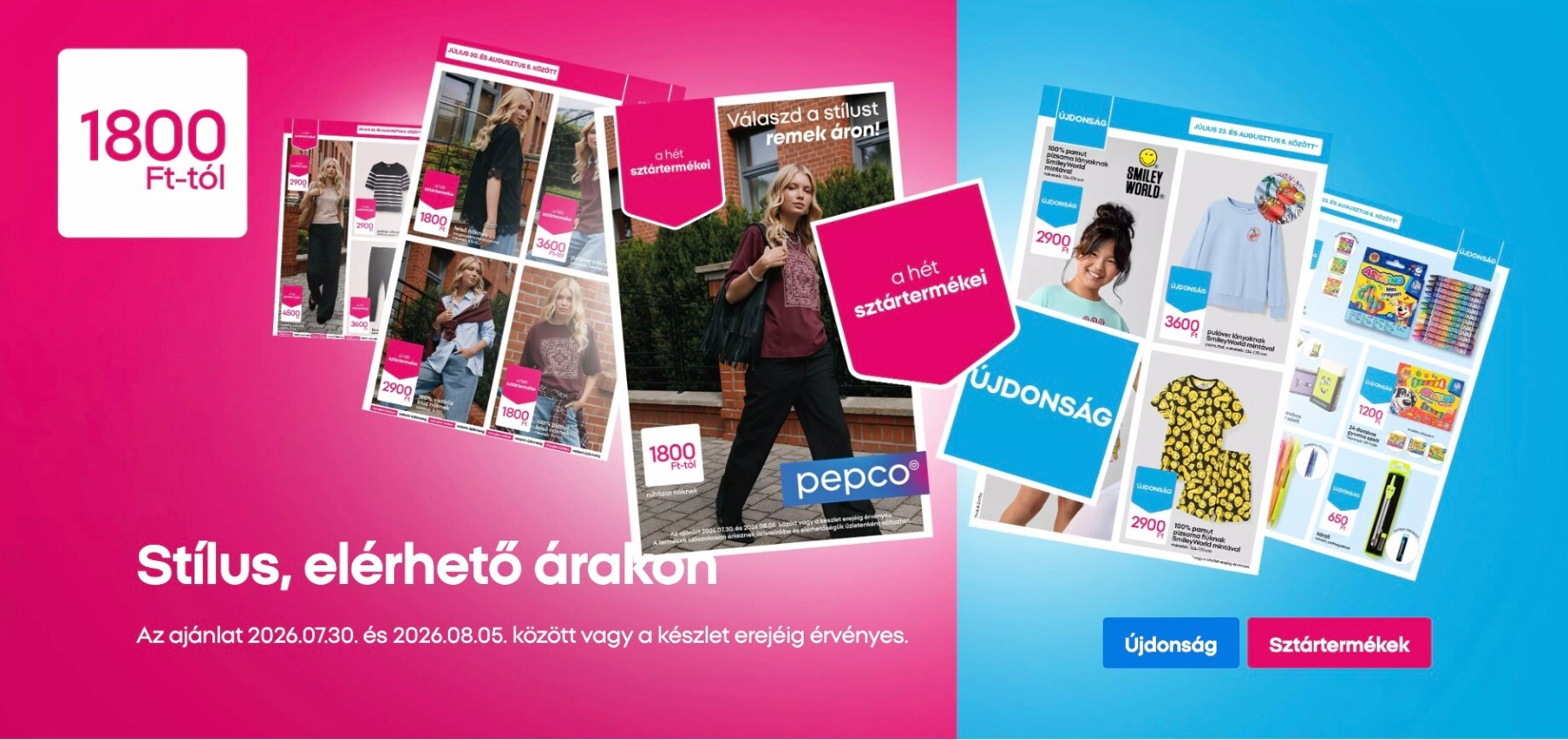 pepco - Aktuális Pepco szórólap érvényes csütörtöktől 2026.07.30.-től szerdától 2026.08.05.-ig