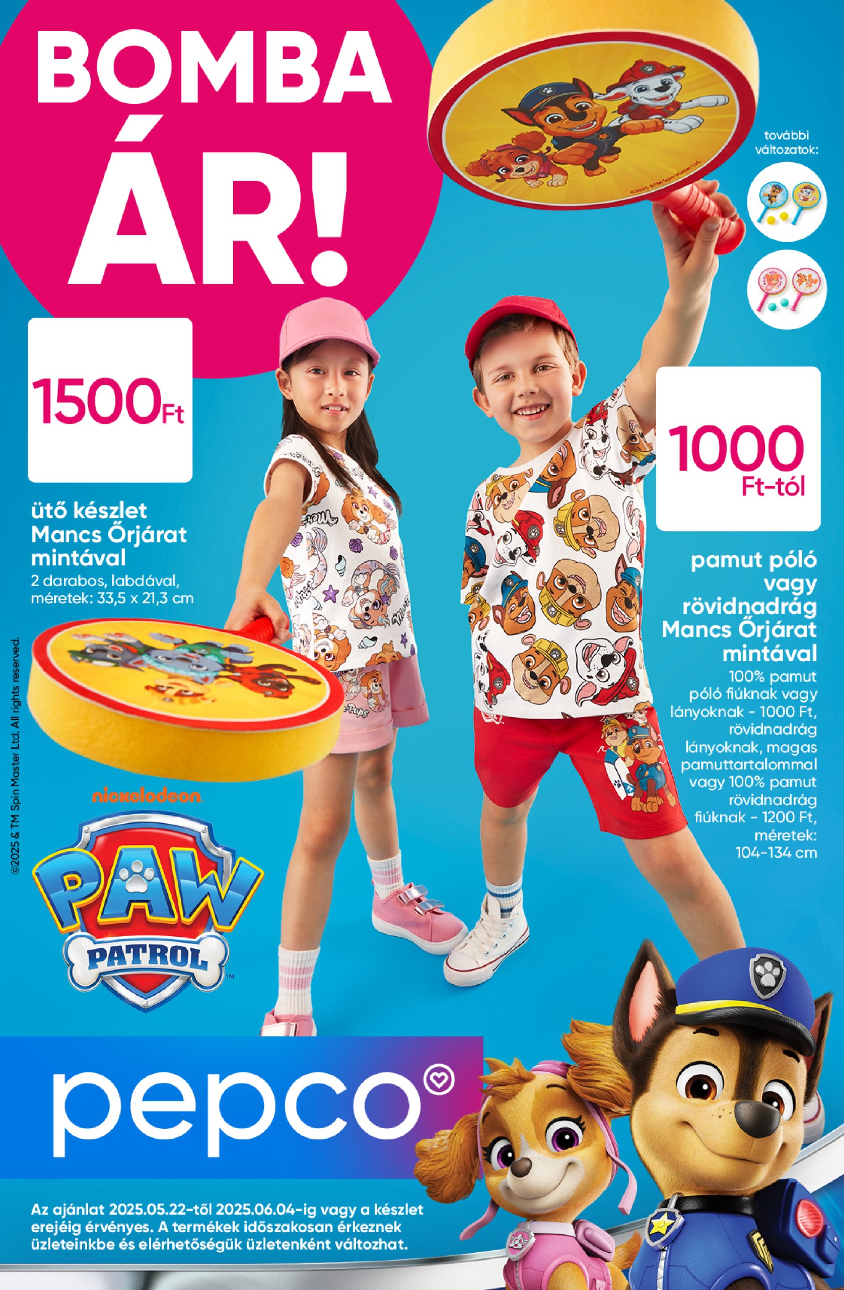 pepco - Pepco - Paw Patrol akciós újság, érvényes 05.22. - 06.04.