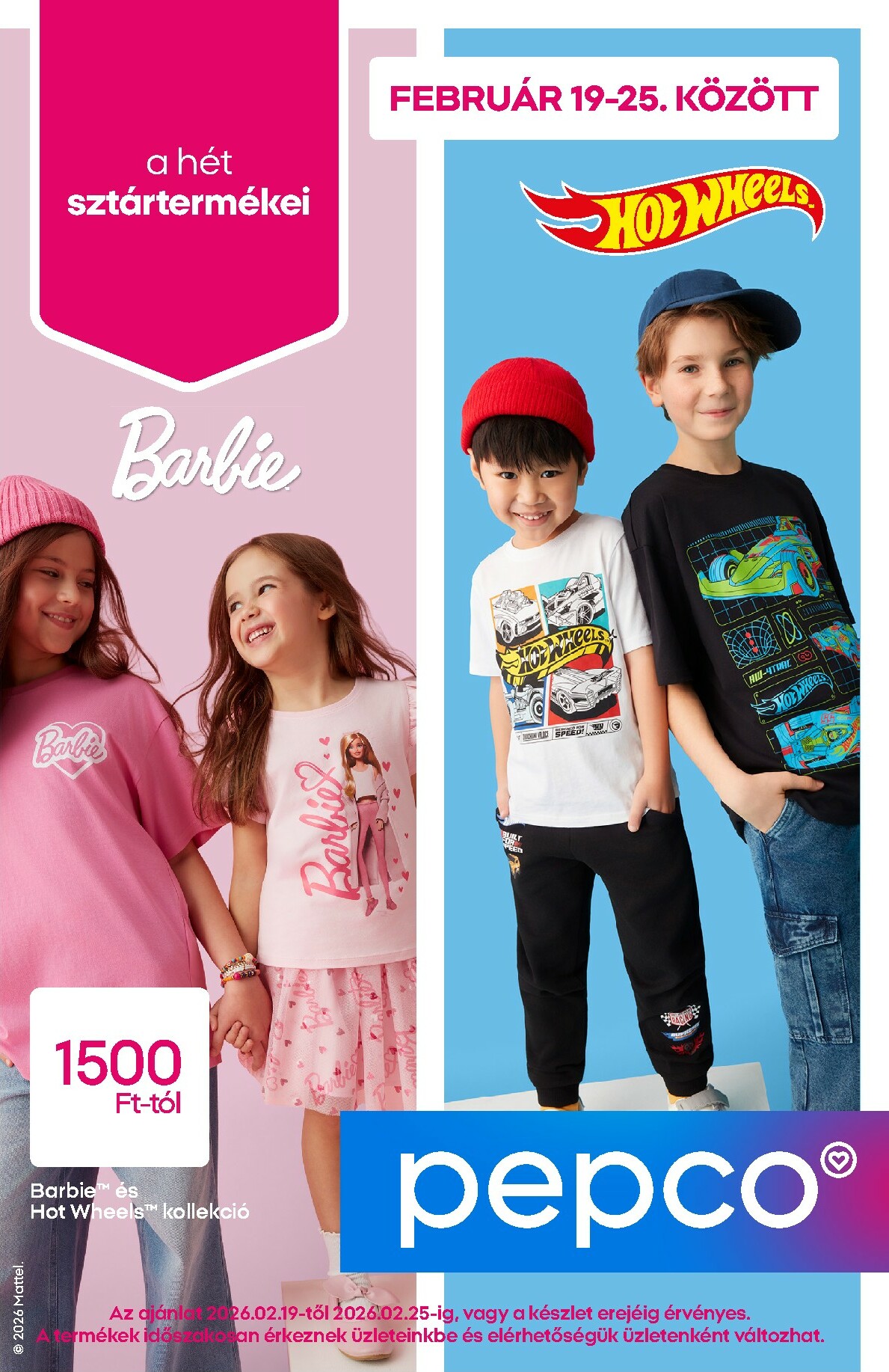 pepco - Pepco - Barbie és Hot Wheels akciós újság, érvényes 2026.02.19. - 2026.02.25.
