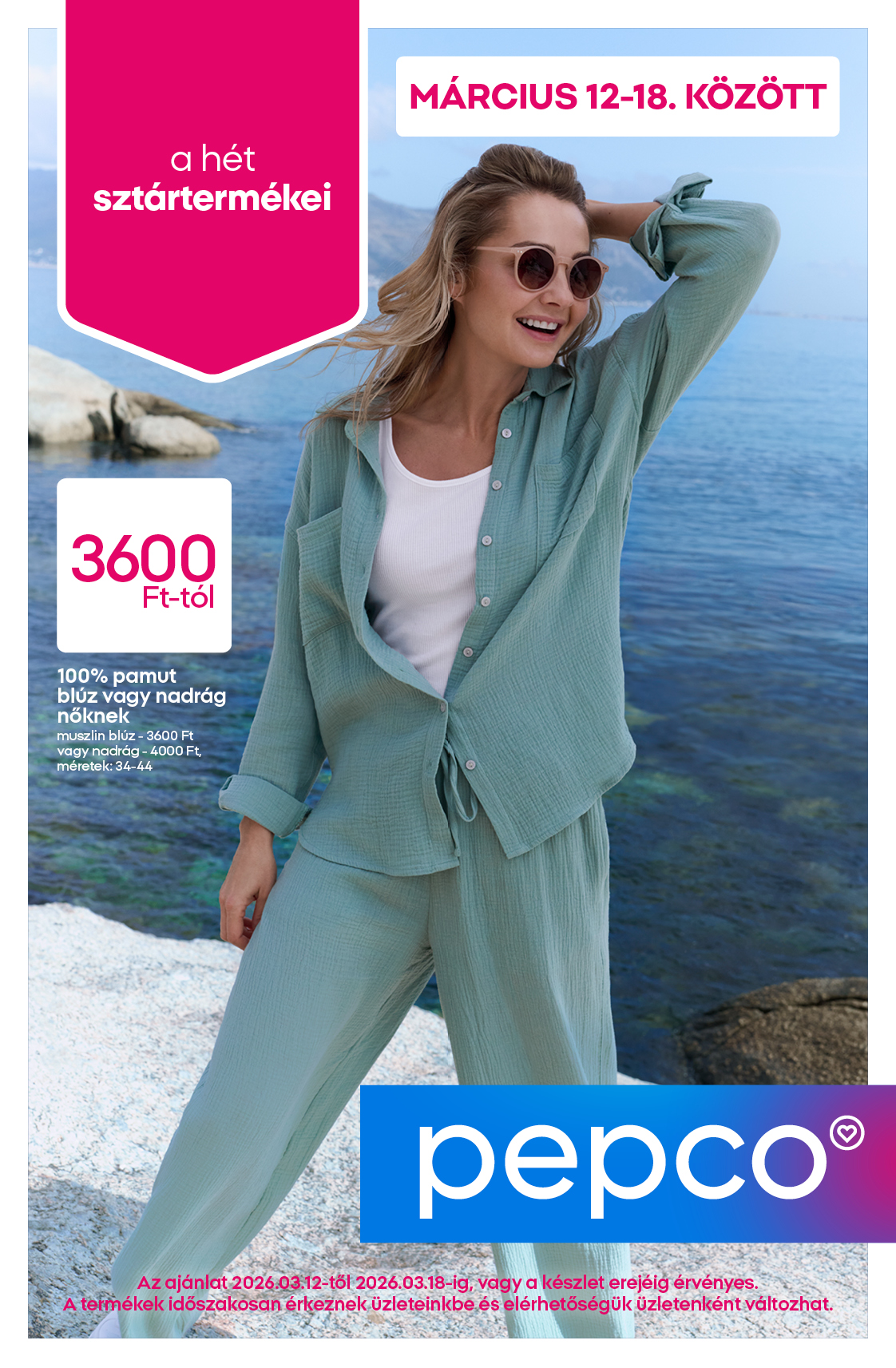 pepco - Pepco - Ruházat nőknek akciós újság, érvényes 2026.03.12. - 2026.03.18.