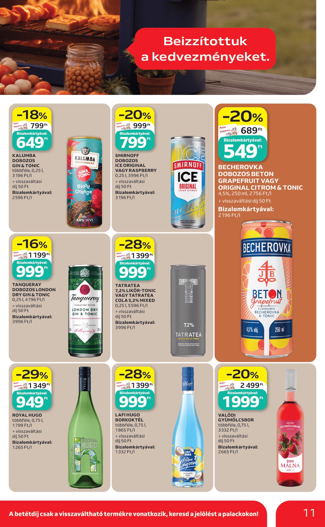 auchan - A jövőbeli Auchan - Grill Ajánlataink akciós újság csütörtöktől 2026.05.21.-tól szerdától 2026.06.03.-ig érvényes. - page: 11