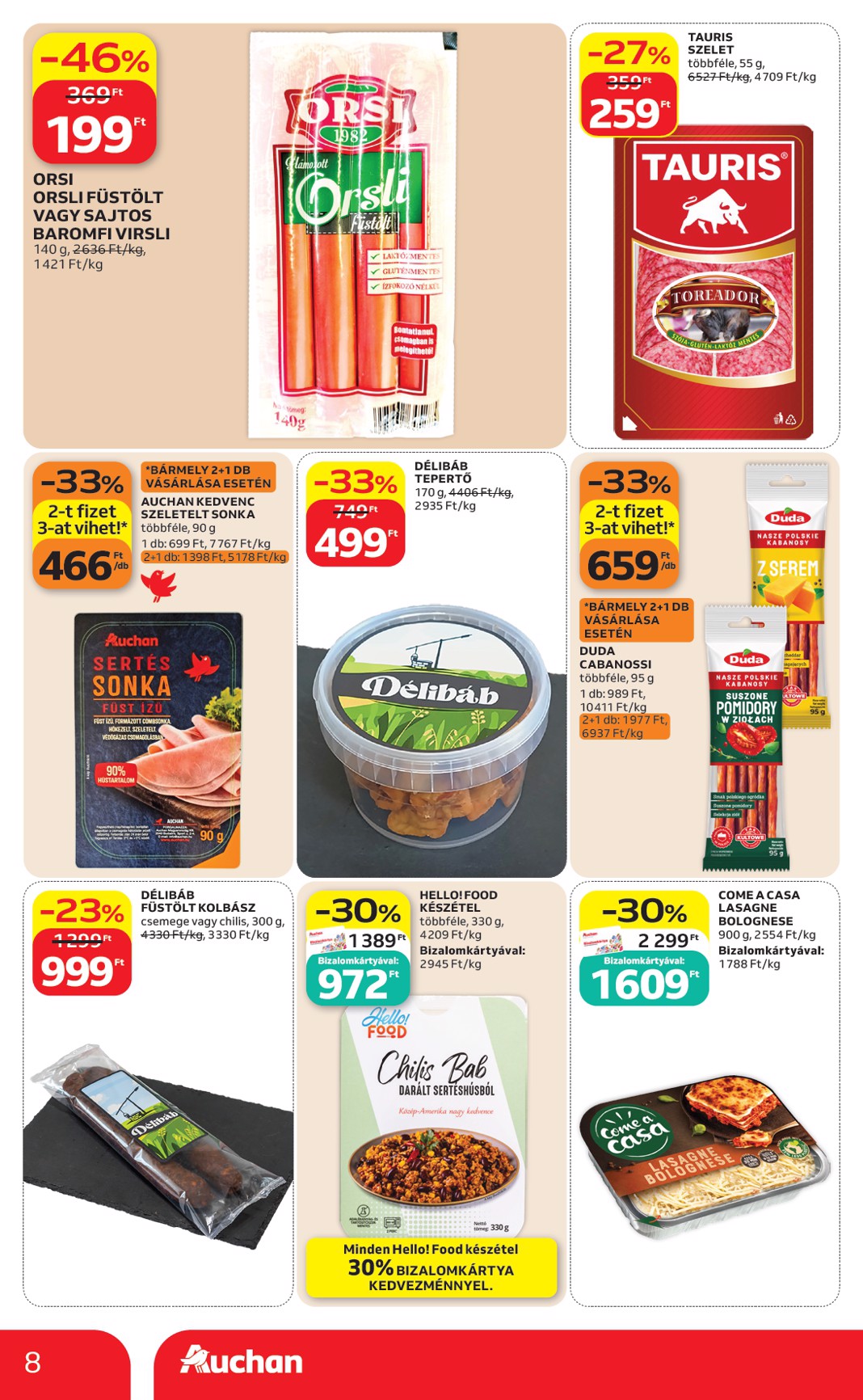 auchan - A jövőbeli Auchan szupermarket akciós újság csütörtöktől 2026.05.21.-tól szerdától 2026.05.27.-ig érvényes. - page: 8