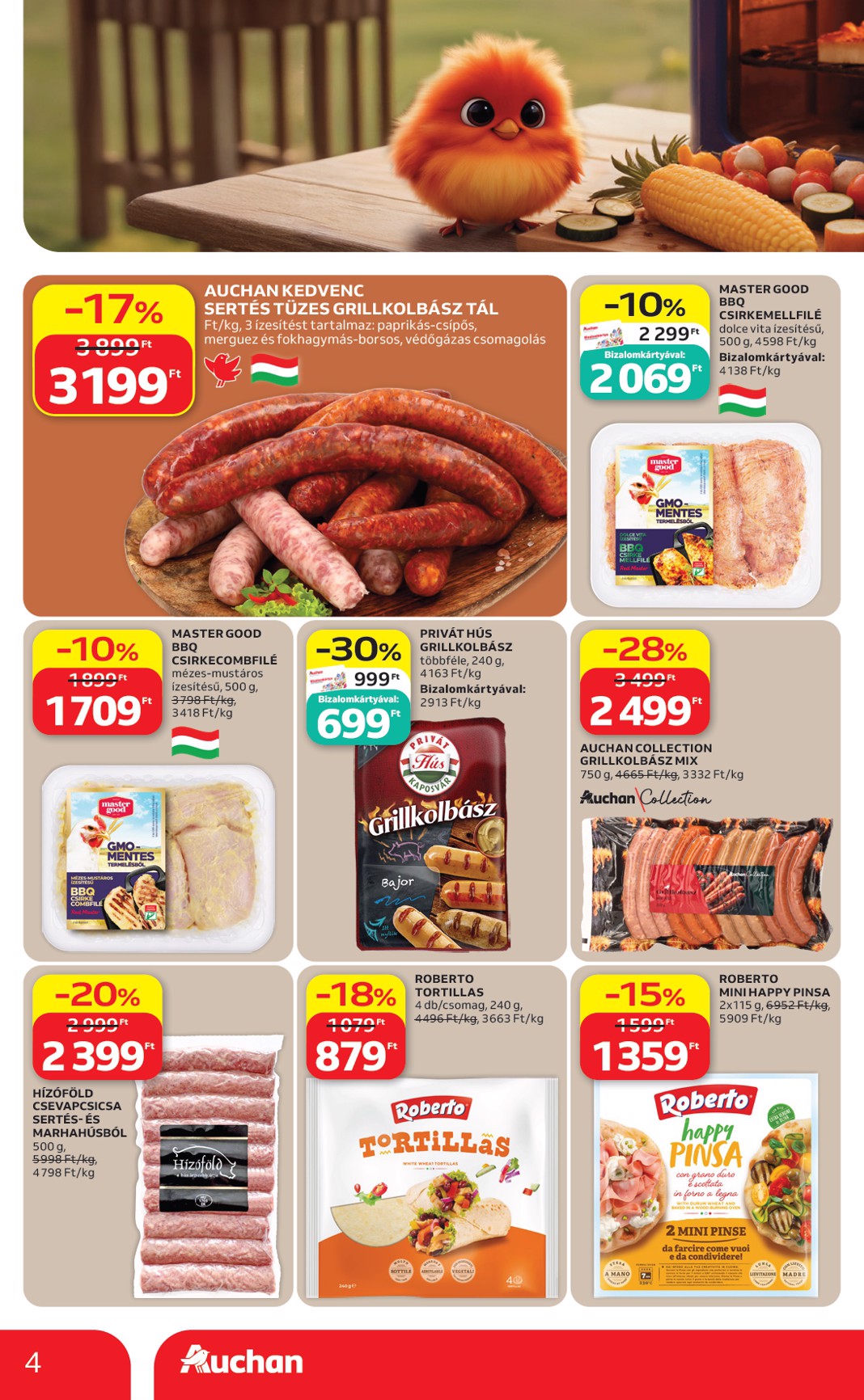 auchan - A jövőbeli Auchan szupermarket akciós újság csütörtöktől 2026.05.21.-tól szerdától 2026.05.27.-ig érvényes. - page: 4