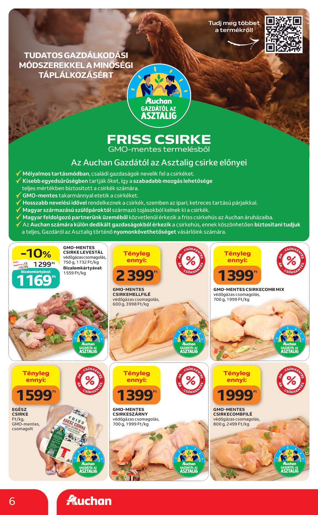 auchan - A jövőbeli Auchan hipermarket akciós újság csütörtöktől 2026.06.04.-tól szerdától 2026.06.10.-ig érvényes. - page: 6