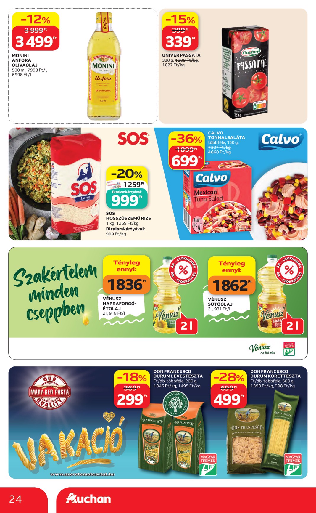 auchan - A jövőbeli Auchan hipermarket akciós újság csütörtöktől 2026.06.04.-tól szerdától 2026.06.10.-ig érvényes. - page: 24