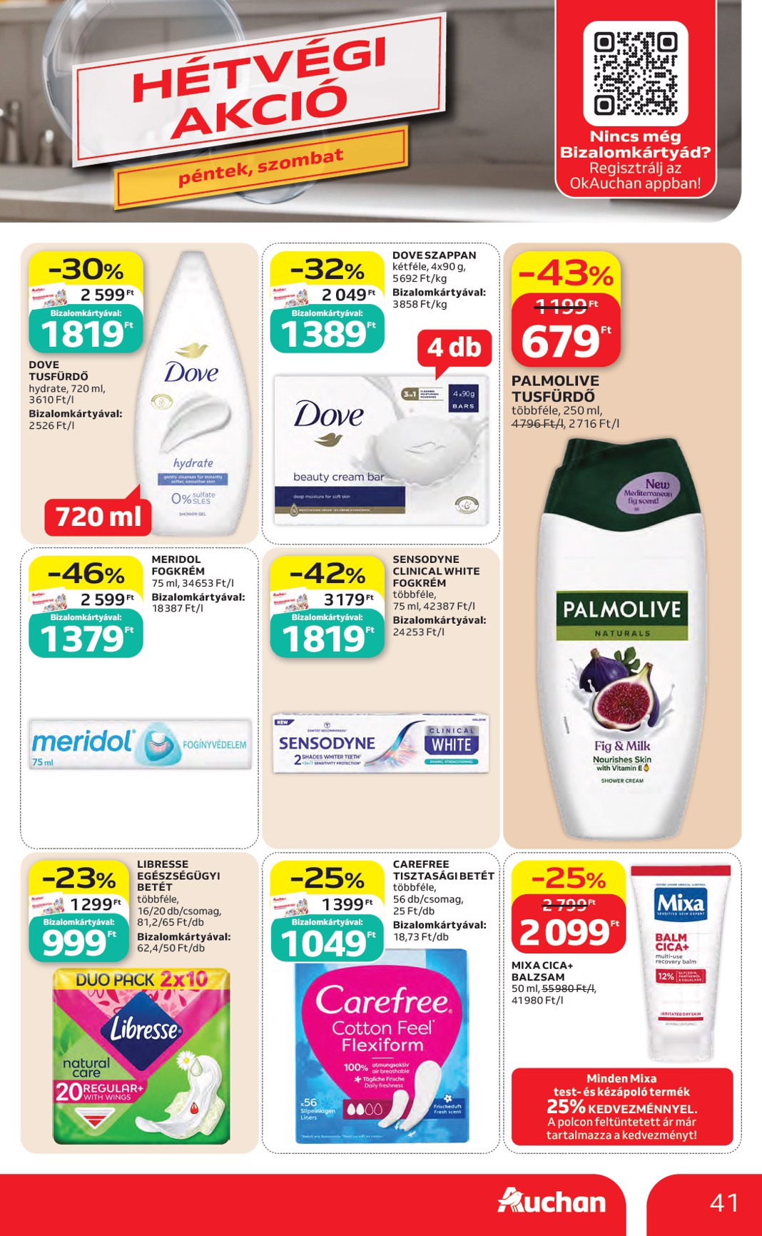 auchan - A jövőbeli Auchan hipermarket akciós újság csütörtöktől 2026.06.04.-tól szerdától 2026.06.10.-ig érvényes. - page: 41