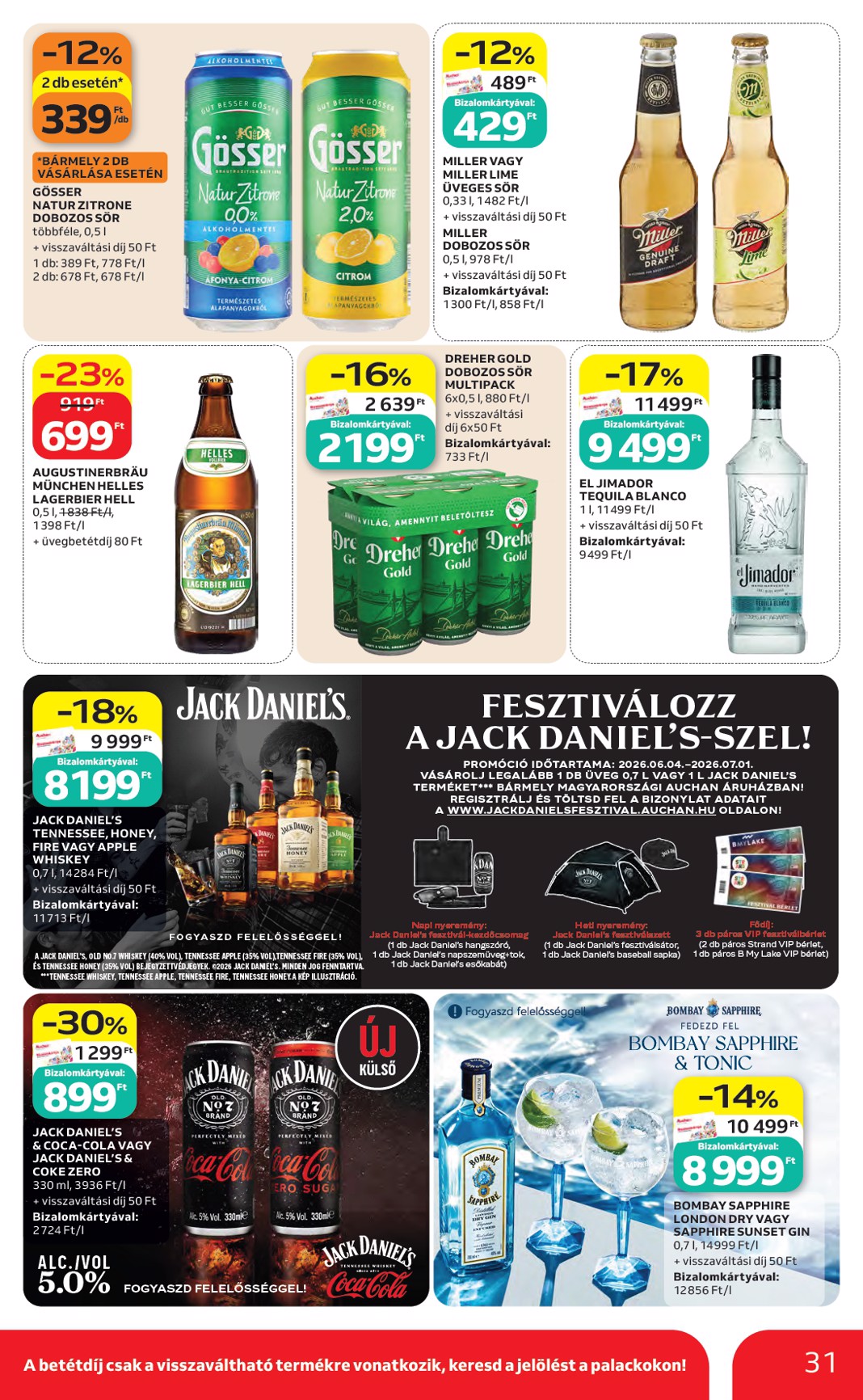 auchan - A jövőbeli Auchan hipermarket akciós újság csütörtöktől 2026.06.04.-tól szerdától 2026.06.10.-ig érvényes. - page: 31