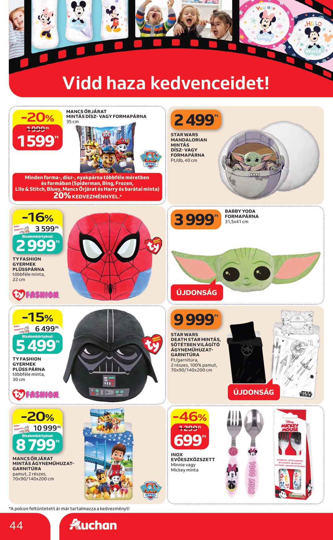 auchan - A jövőbeli Auchan hipermarket akciós újság csütörtöktől 2026.06.04.-tól szerdától 2026.06.10.-ig érvényes. - page: 44