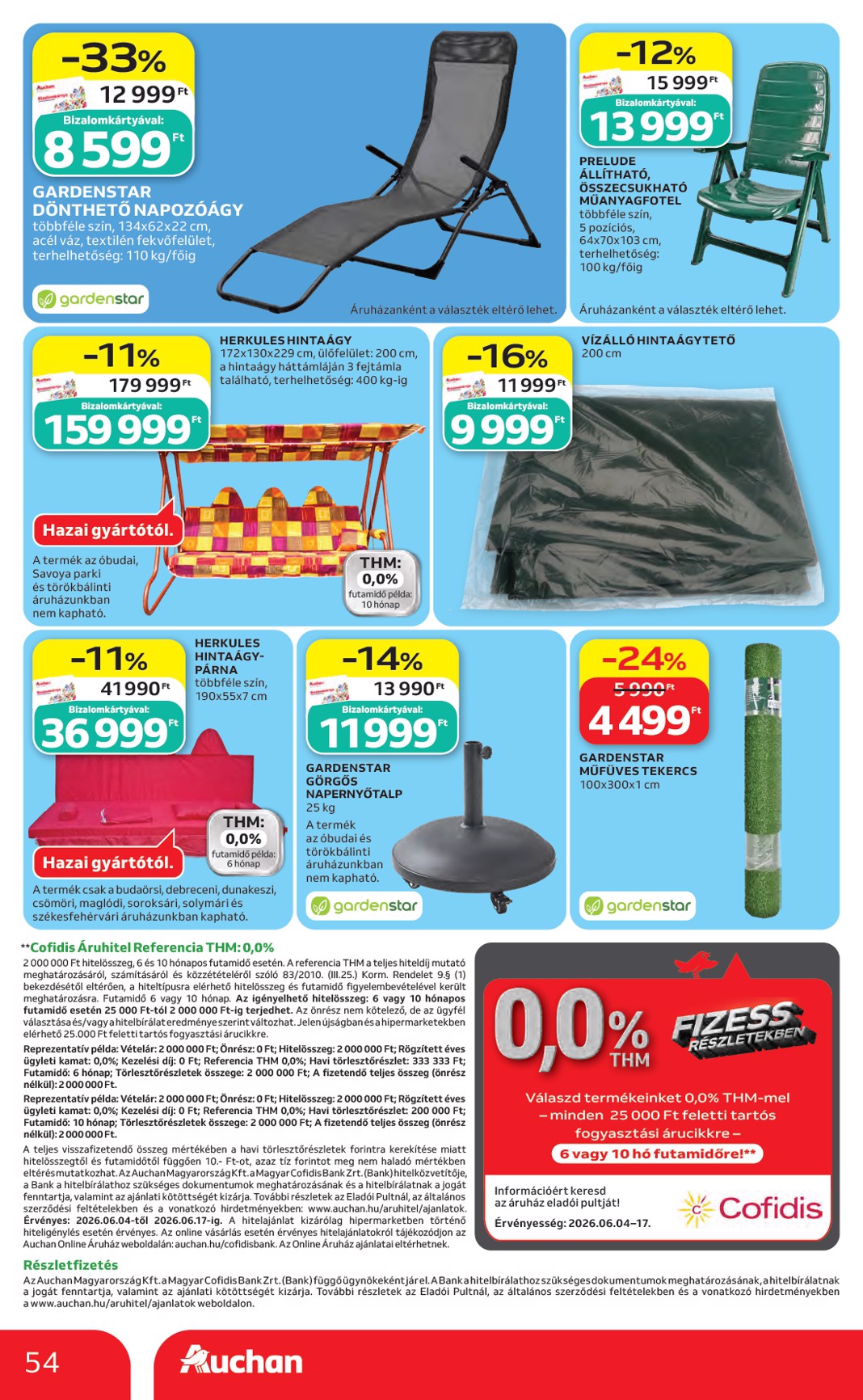auchan - A jövőbeli Auchan hipermarket akciós újság csütörtöktől 2026.06.04.-tól szerdától 2026.06.10.-ig érvényes. - page: 55