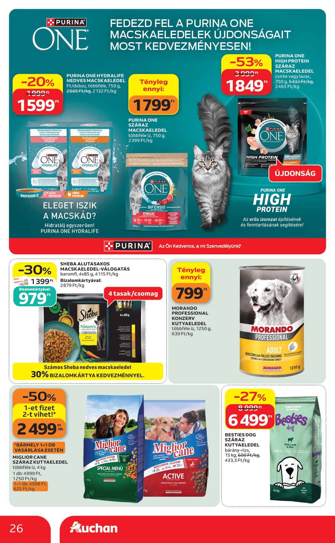 auchan - A jövőbeli Auchan hipermarket akciós újság csütörtöktől 2026.06.04.-tól szerdától 2026.06.10.-ig érvényes. - page: 26