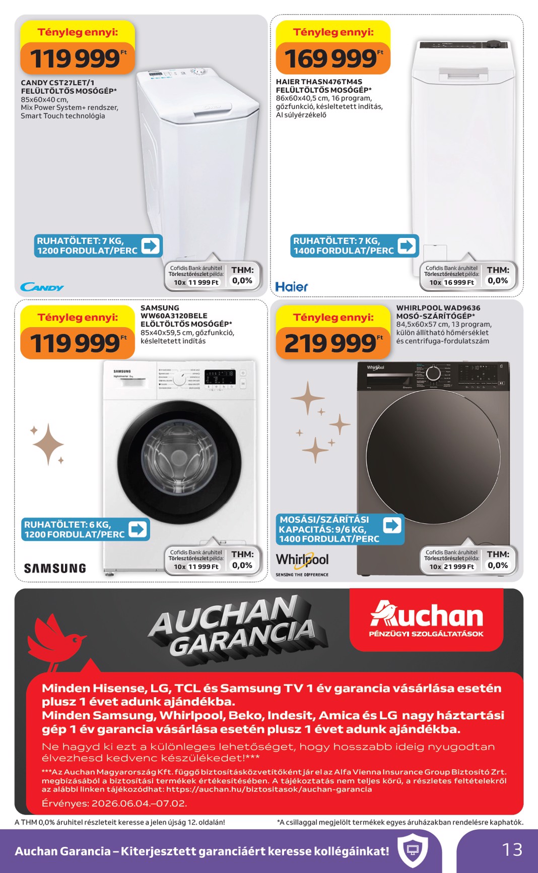 auchan - A jövőbeli Auchan - Fehér hetek ajánlatai akciós újság csütörtöktől 2026.06.04.-tól szerdától 2026.06.17.-ig érvényes. - page: 13