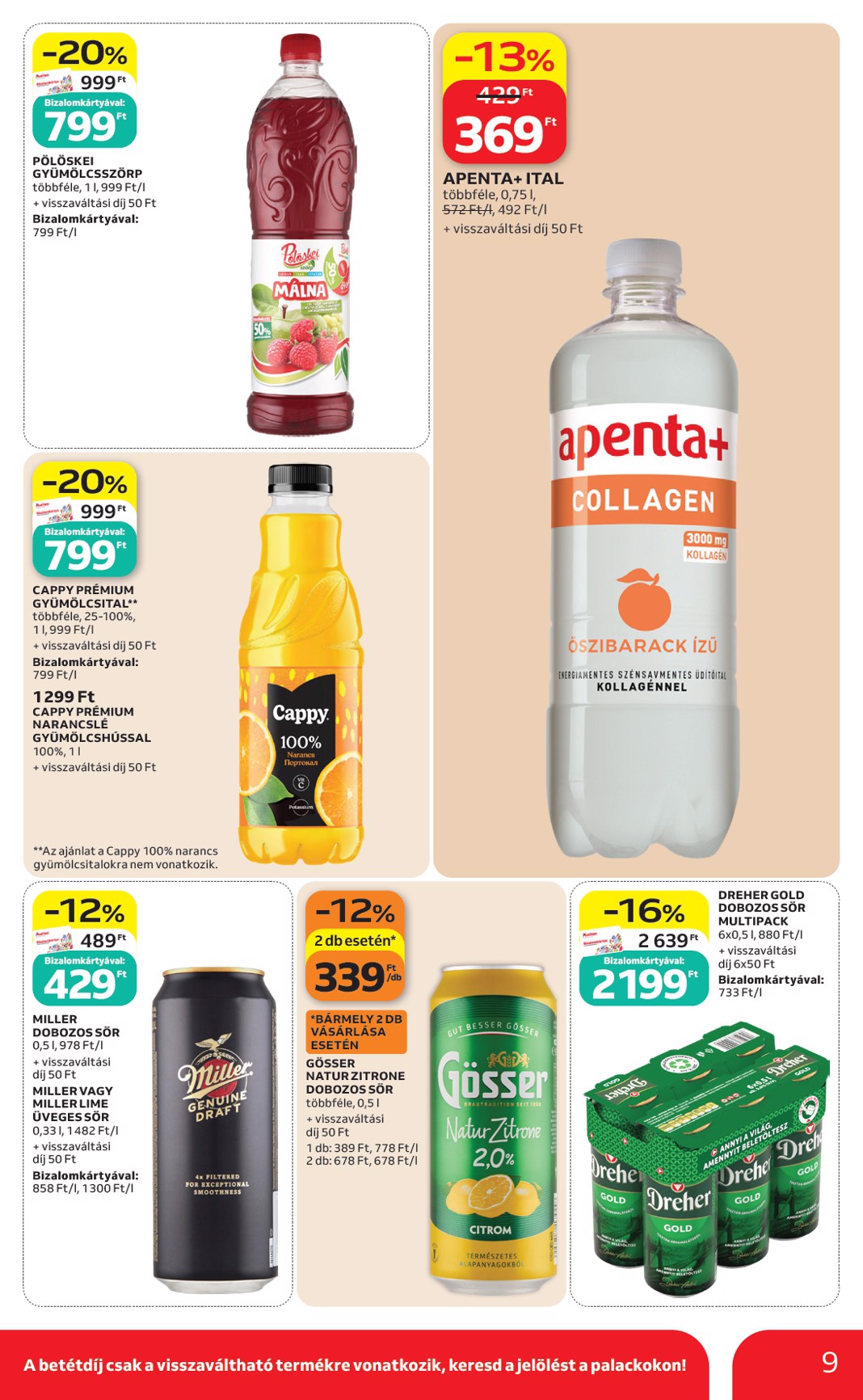 auchan - A jövőbeli Auchan szupermarket akciós újság csütörtöktől 2026.06.04.-tól szerdától 2026.06.10.-ig érvényes. - page: 9