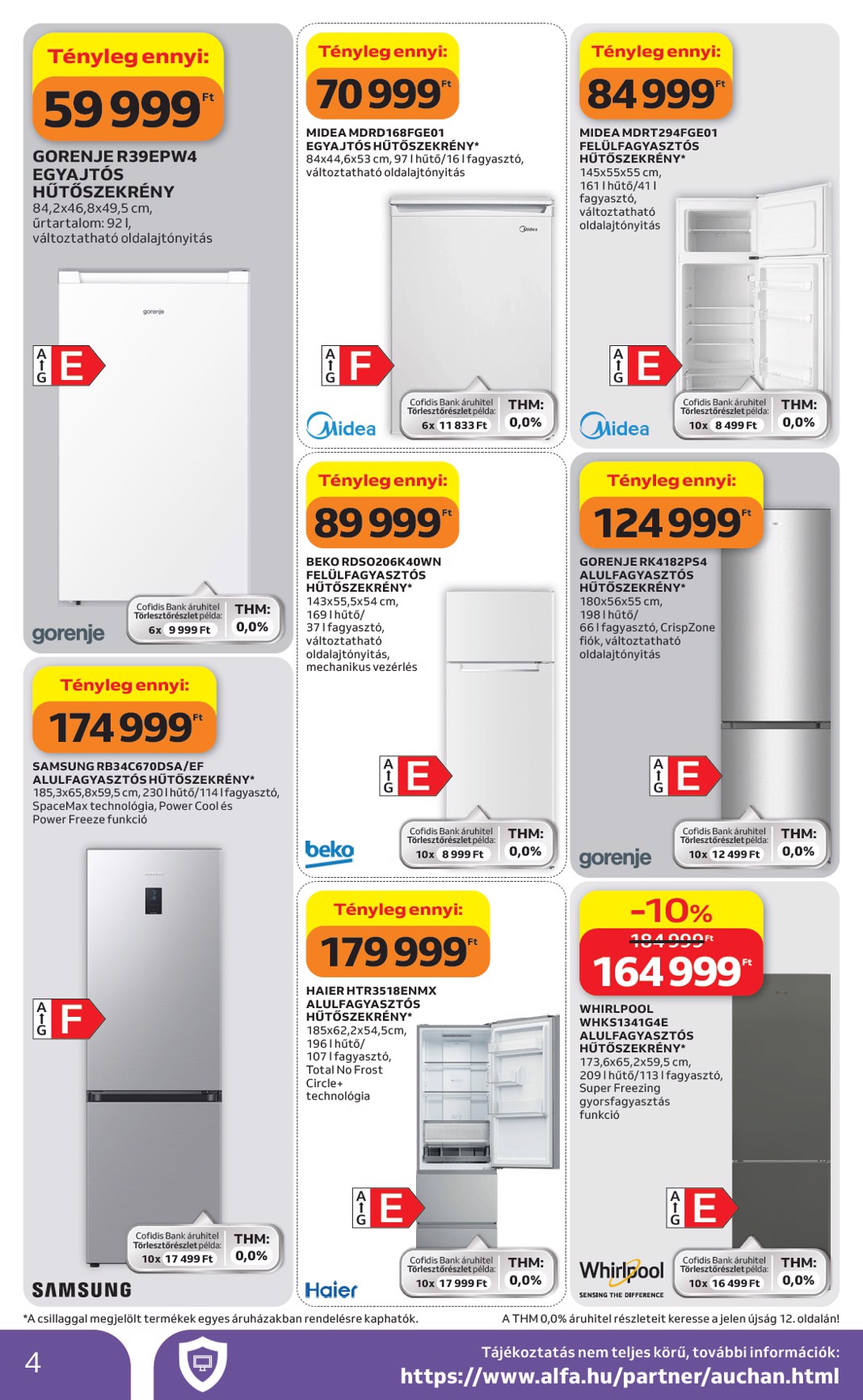 auchan - A jövőbeli Auchan - Műszaki cikk ajánlataink akciós újság csütörtöktől 2026.06.04.-tól szerdától 2026.06.17.-ig érvényes. - page: 4