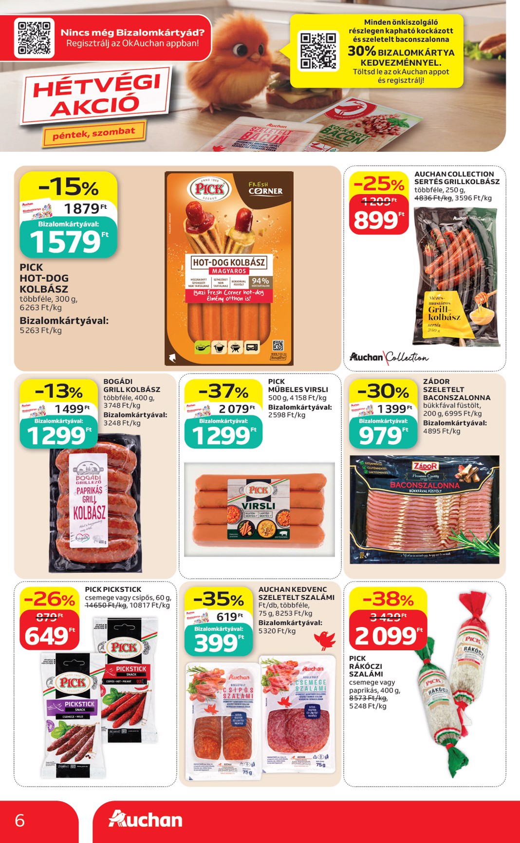 auchan - Aktuális Auchan Szupermarket szórólap érvényes csütörtöktől 2026.06.18.-től szerdától 2026.06.24.-ig - page: 6
