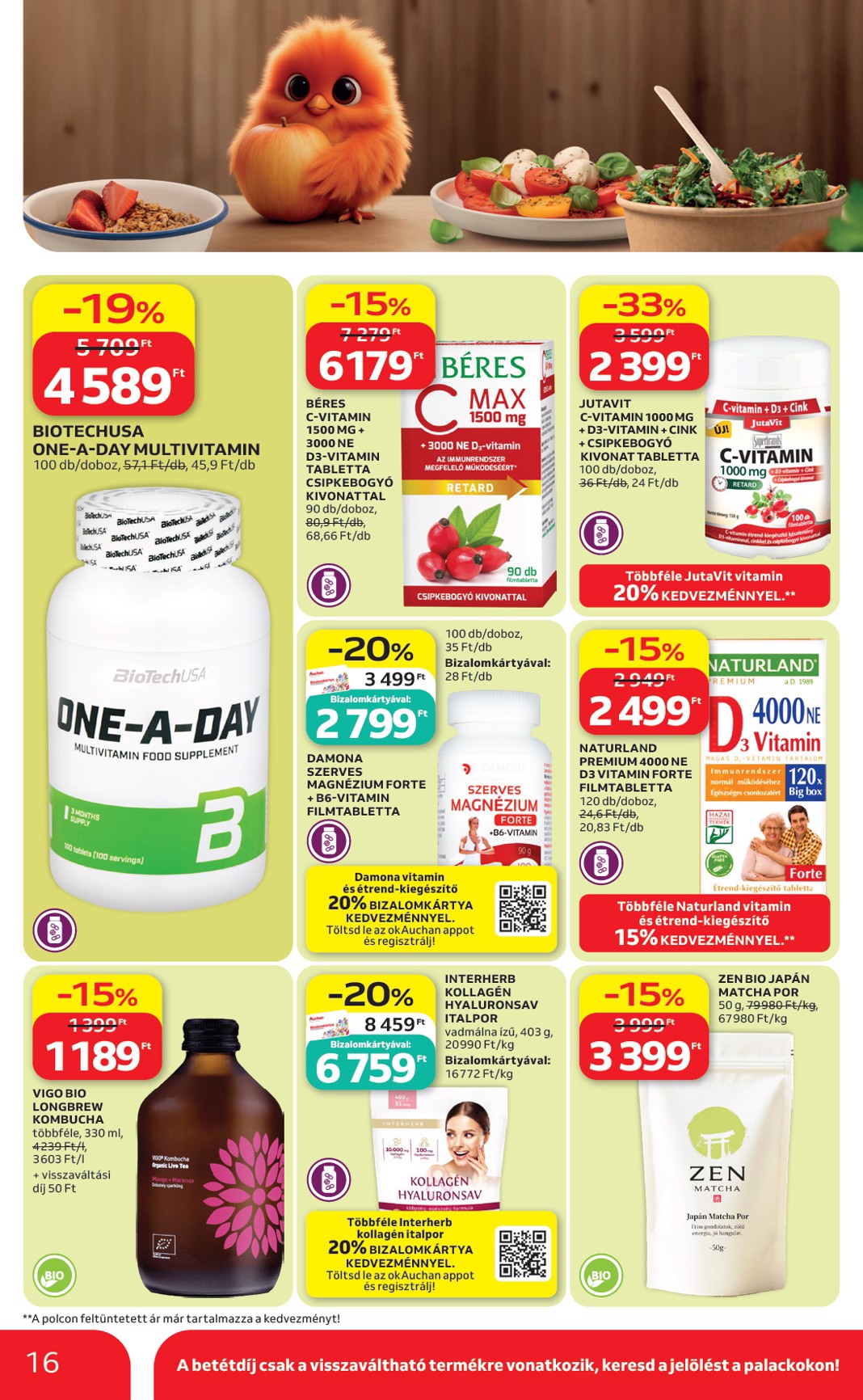auchan - Aktuális Auchan Hipermarket szórólap érvényes csütörtöktől 2026.06.18.-től szerdától 2026.06.24.-ig - page: 16