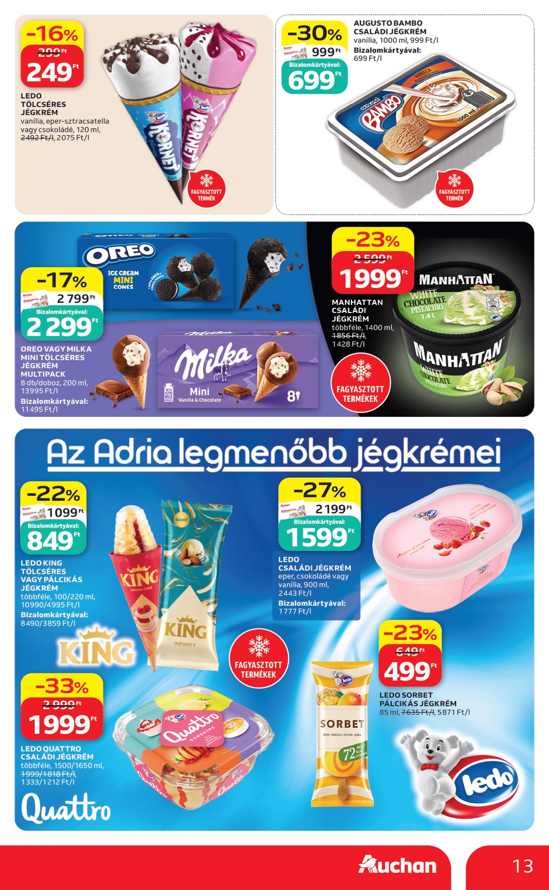 auchan - Aktuális Auchan Hipermarket szórólap érvényes csütörtöktől 2026.06.18.-től szerdától 2026.06.24.-ig - page: 13