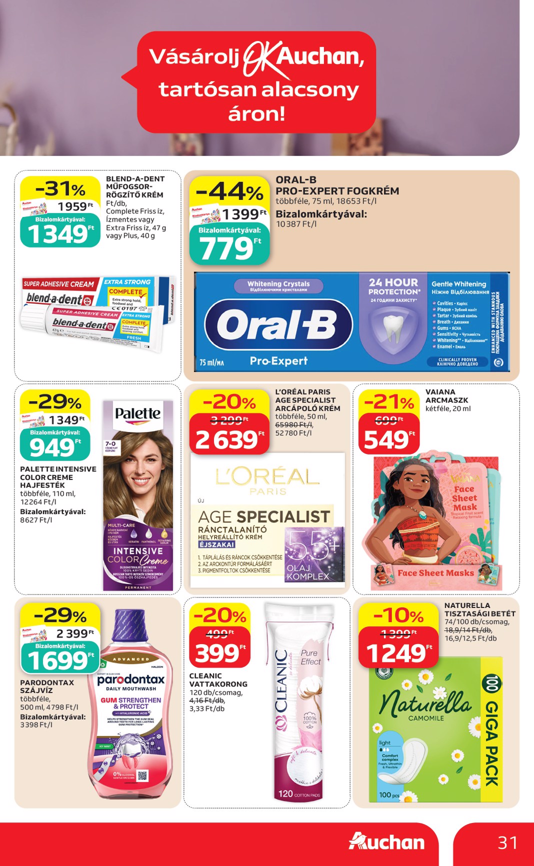 auchan - Aktuális Auchan Hipermarket szórólap érvényes csütörtöktől 2026.06.18.-től szerdától 2026.06.24.-ig - page: 31