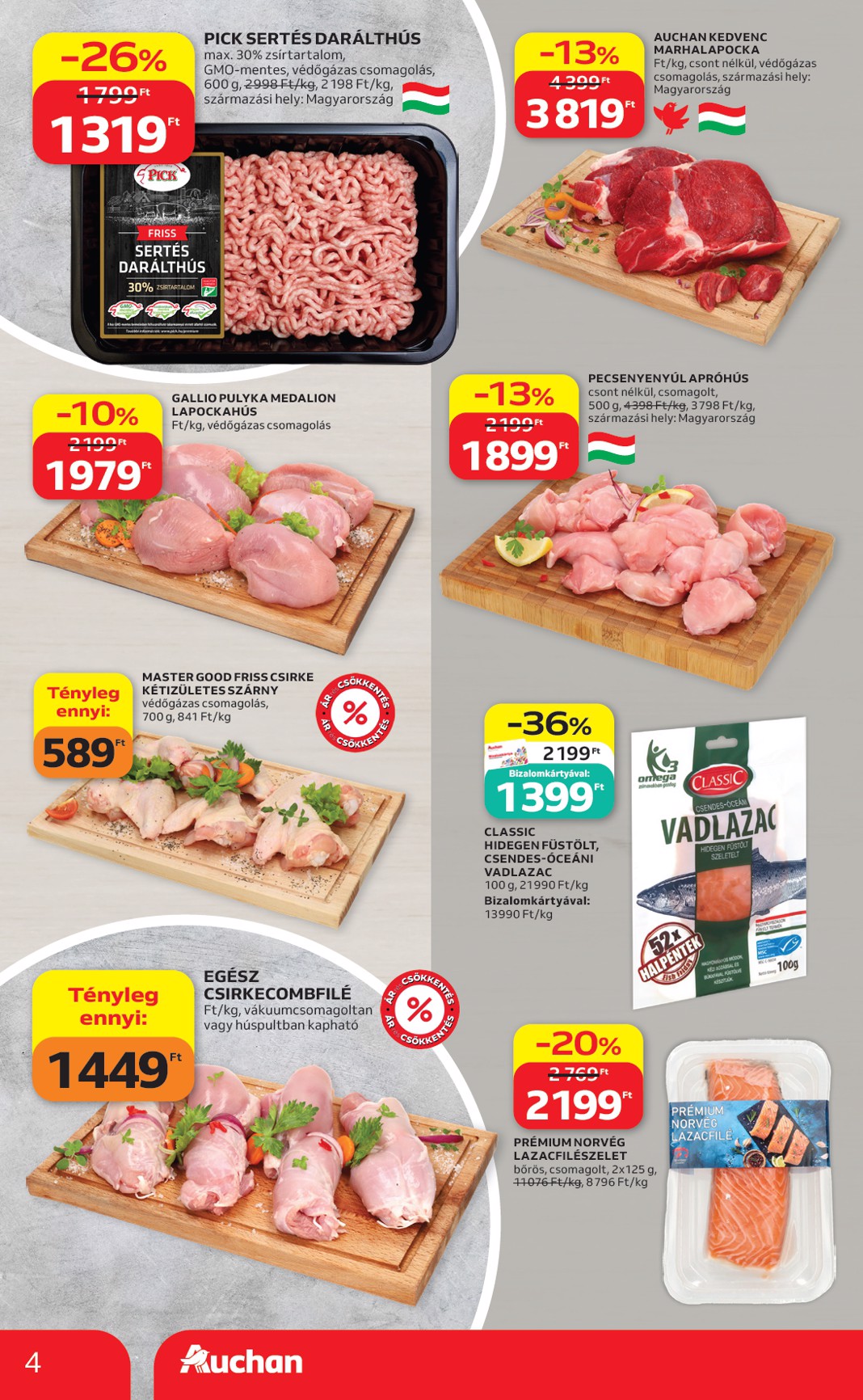 auchan - Aktuális Auchan Hipermarket szórólap érvényes csütörtöktől 2026.06.18.-től szerdától 2026.06.24.-ig - page: 4