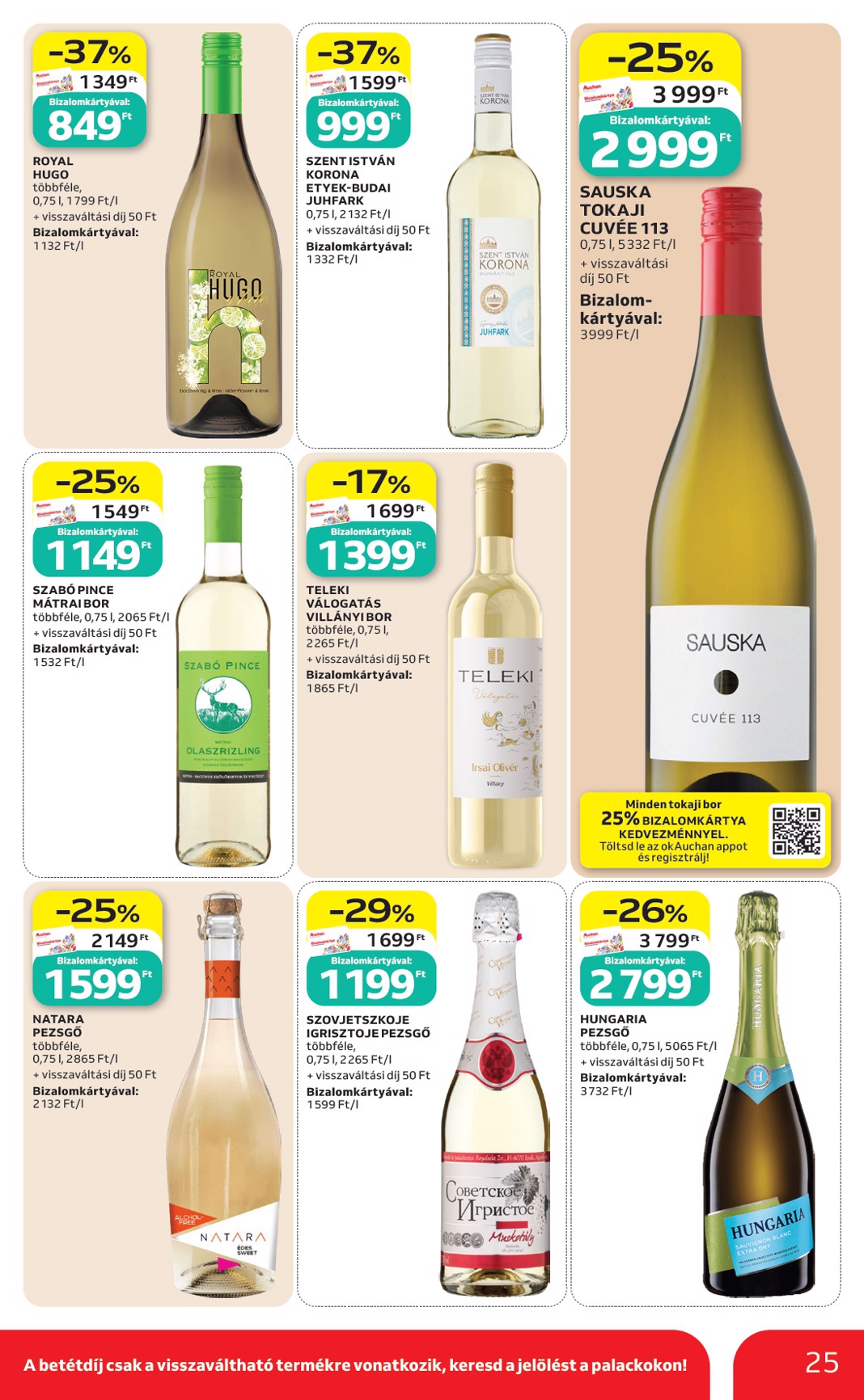 auchan - Aktuális Auchan Hipermarket szórólap érvényes csütörtöktől 2026.06.18.-től szerdától 2026.06.24.-ig - page: 25