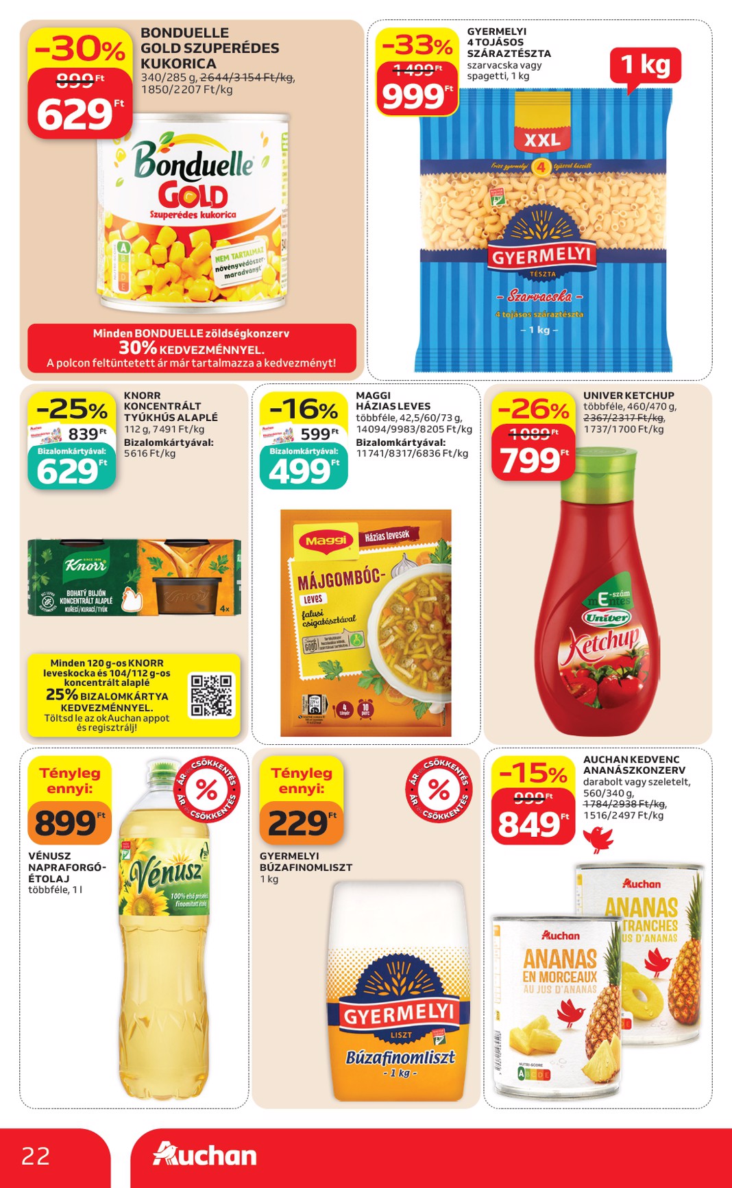 auchan - Aktuális Auchan Hipermarket szórólap érvényes csütörtöktől 2026.06.18.-től szerdától 2026.06.24.-ig - page: 22