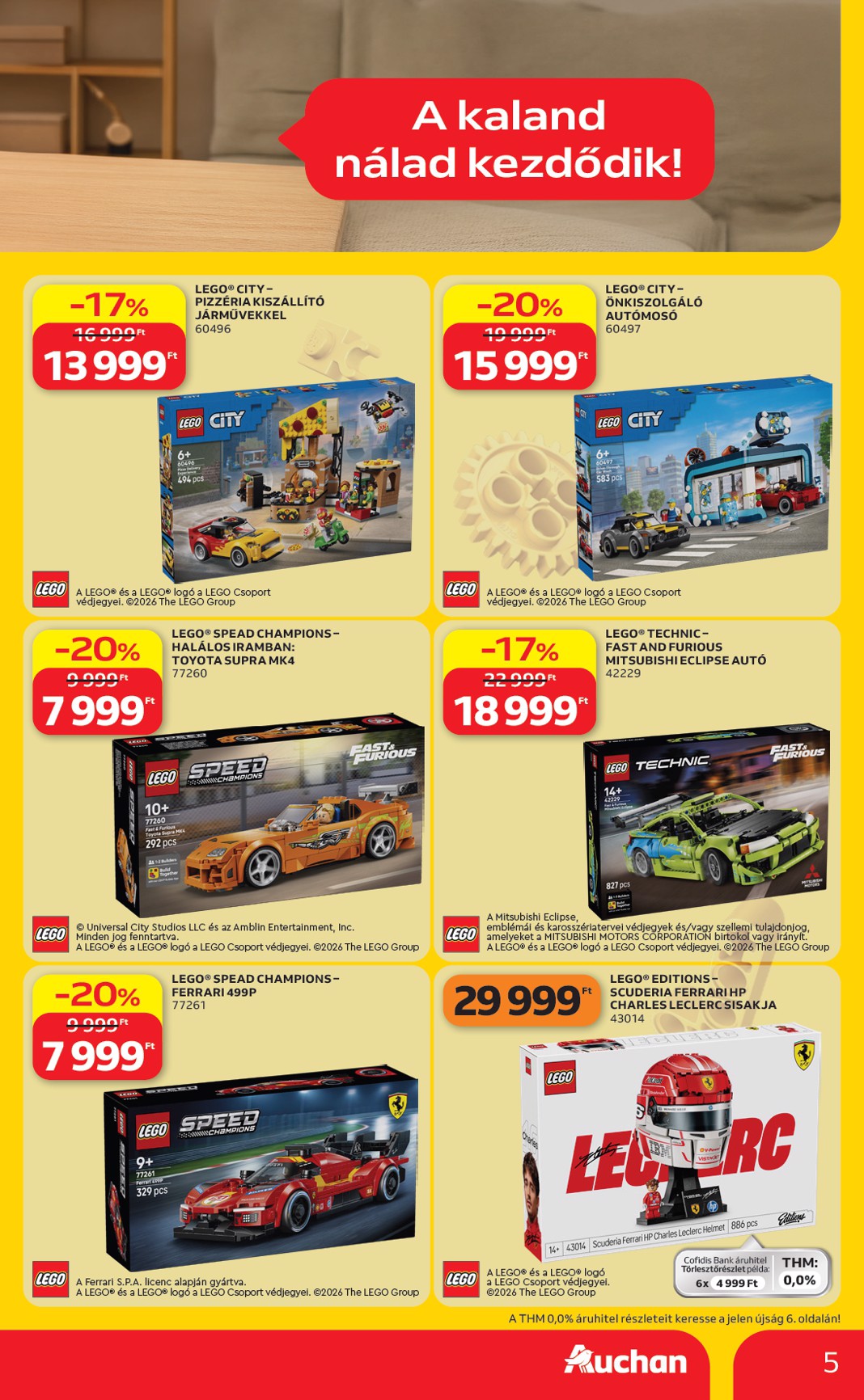 auchan - A jövőbeli Auchan - Lego ajánlataink akciós újság csütörtöktől 2026.07.23.-tól szerdától 2026.07.29.-ig érvényes. - page: 5
