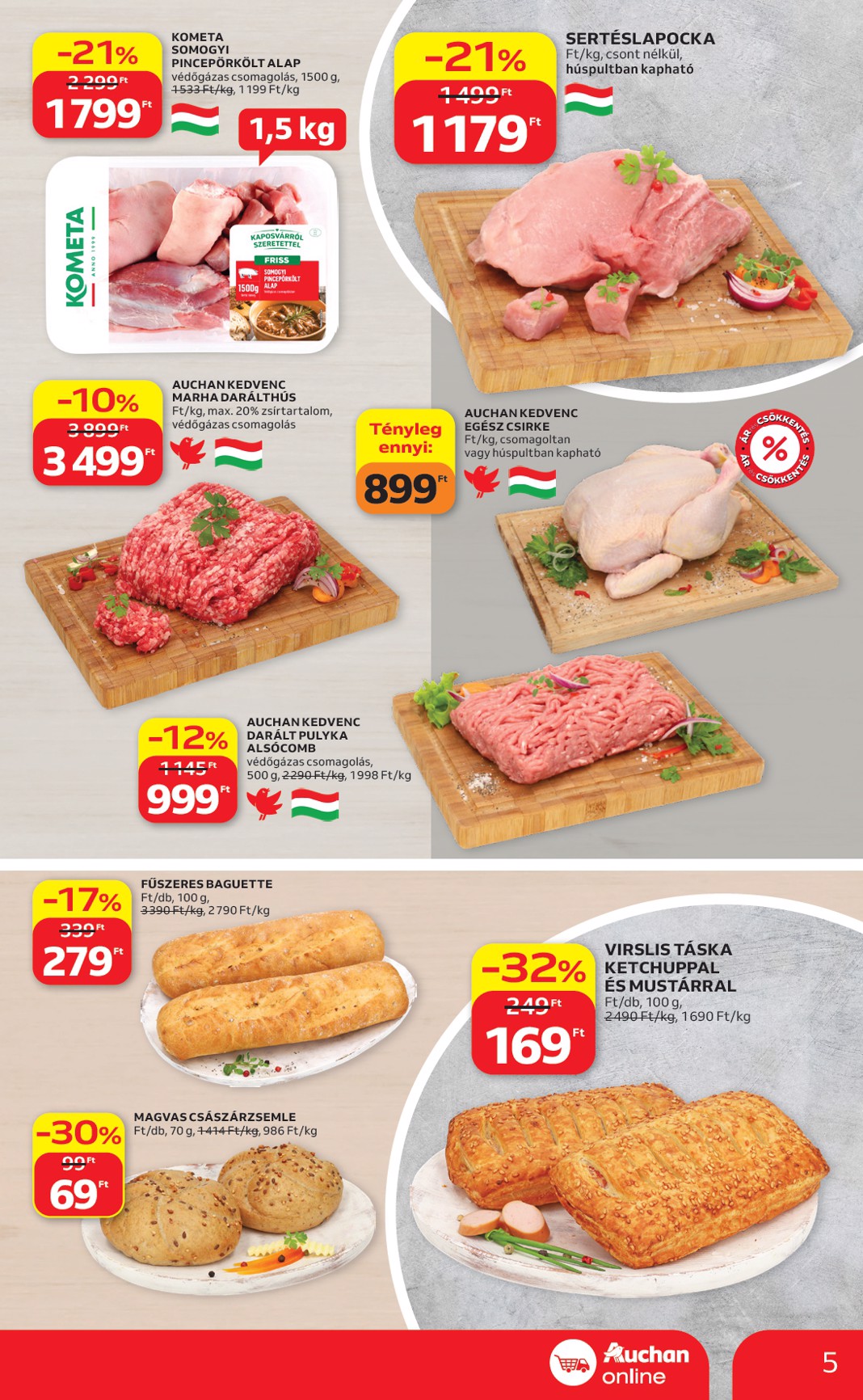 auchan - A jövőbeli Auchan - Heti Szupermarket ajánlataink - Szupermarket akciós újság szerdától 2026.07.22.-tól szerdától 2026.07.29.-ig érvényes. - page: 5