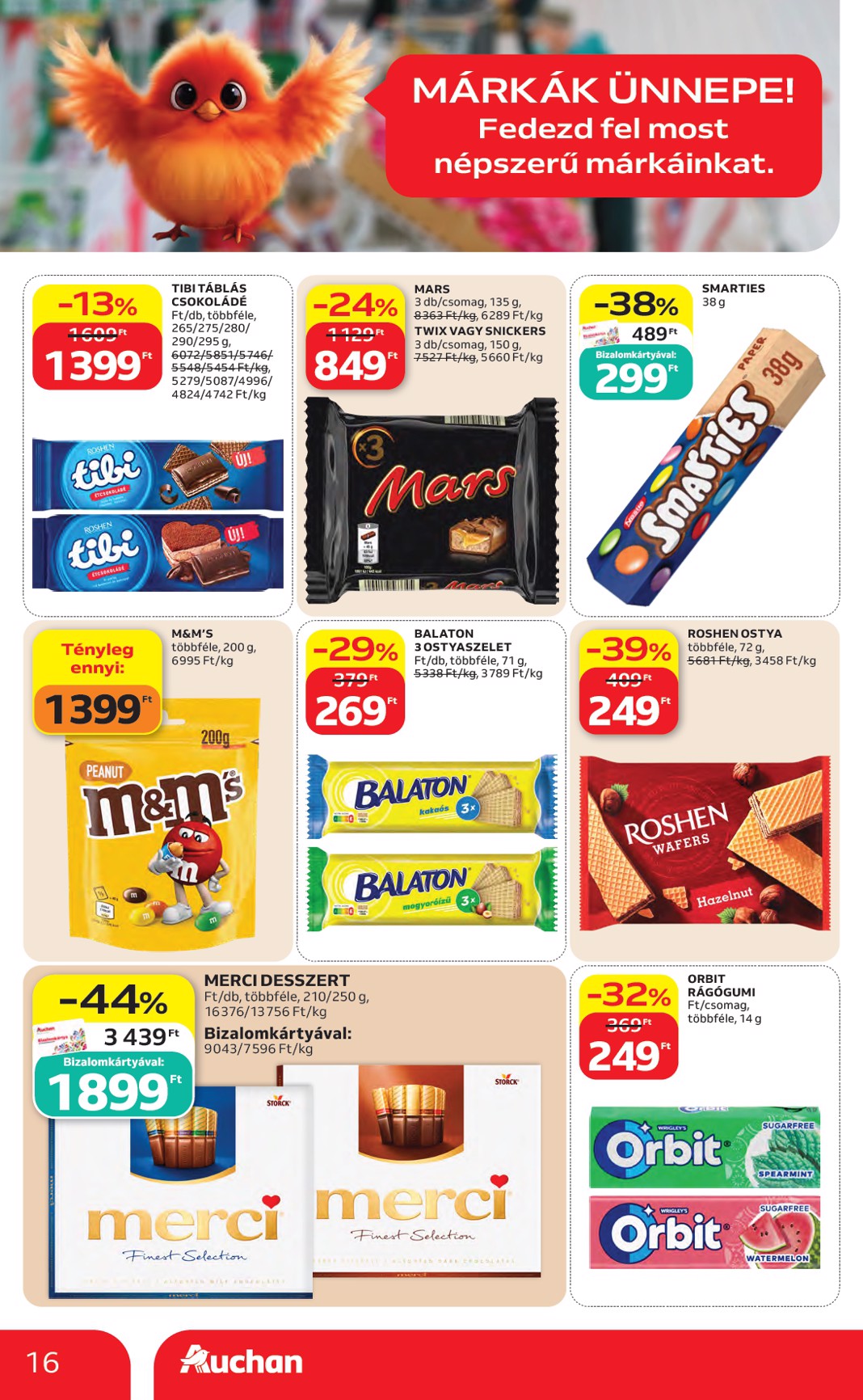 auchan - A jövőbeli Auchan hipermarket akciós újság csütörtöktől 2026.07.23.-tól szerdától 2026.07.29.-ig érvényes. - page: 16