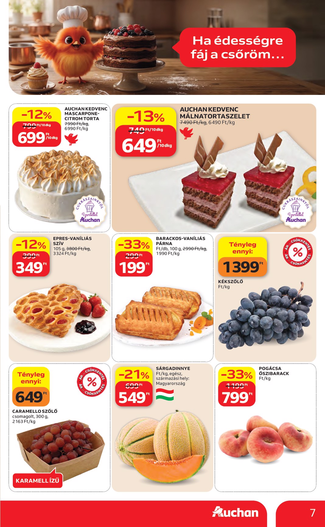 auchan - A jövőbeli Auchan hipermarket akciós újság csütörtöktől 2026.07.23.-tól szerdától 2026.07.29.-ig érvényes. - page: 7