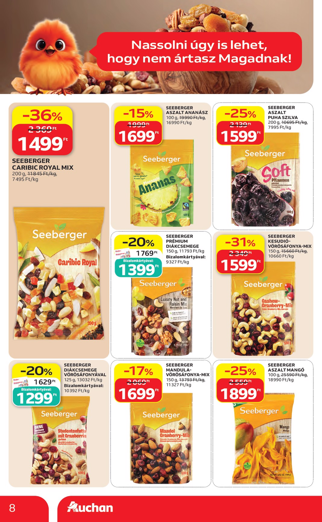 auchan - A jövőbeli Auchan hipermarket akciós újság csütörtöktől 2026.07.23.-tól szerdától 2026.07.29.-ig érvényes. - page: 8