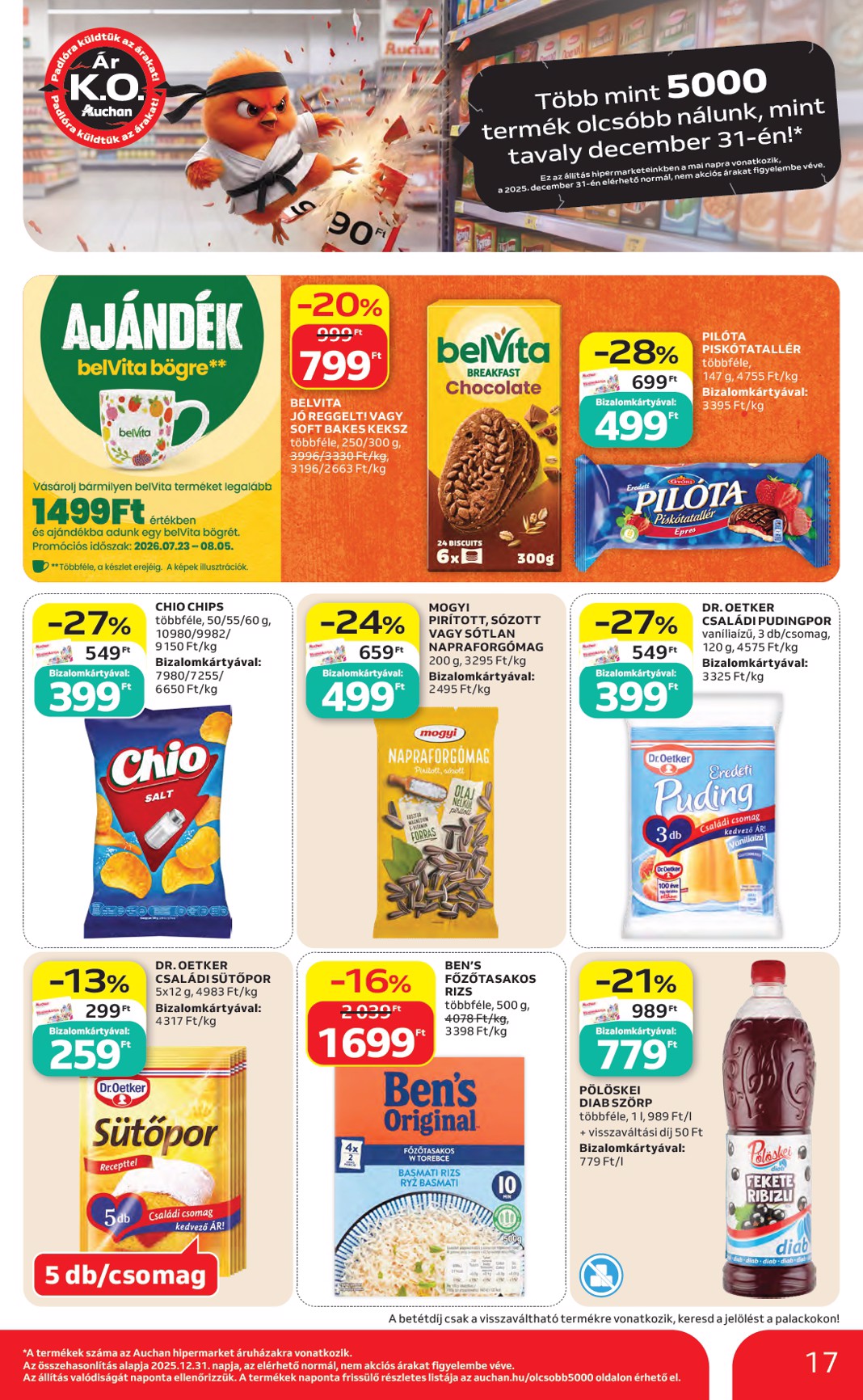 auchan - A jövőbeli Auchan hipermarket akciós újság csütörtöktől 2026.07.23.-tól szerdától 2026.07.29.-ig érvényes. - page: 17