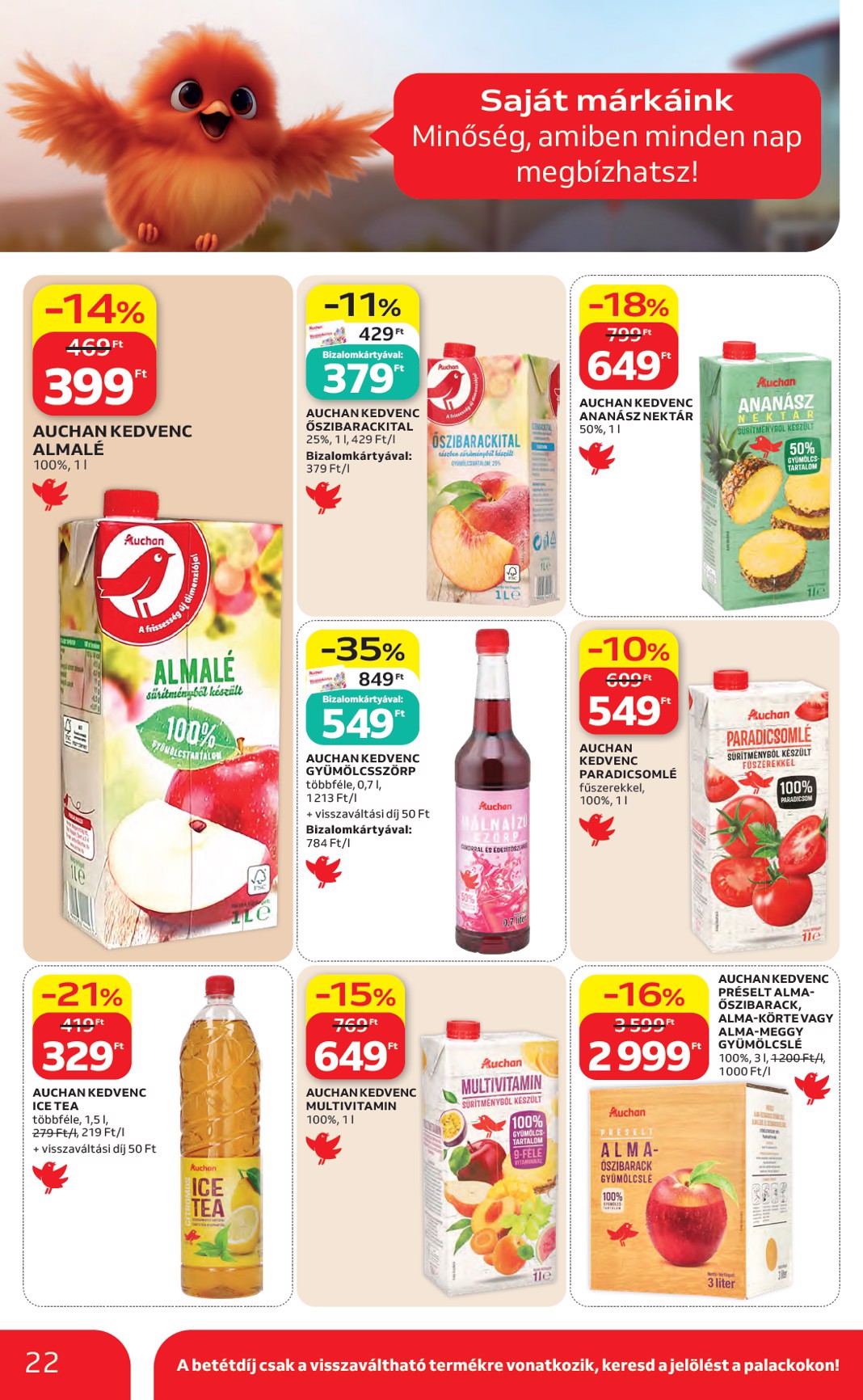 auchan - A jövőbeli Auchan hipermarket akciós újság csütörtöktől 2026.07.23.-tól szerdától 2026.07.29.-ig érvényes. - page: 22