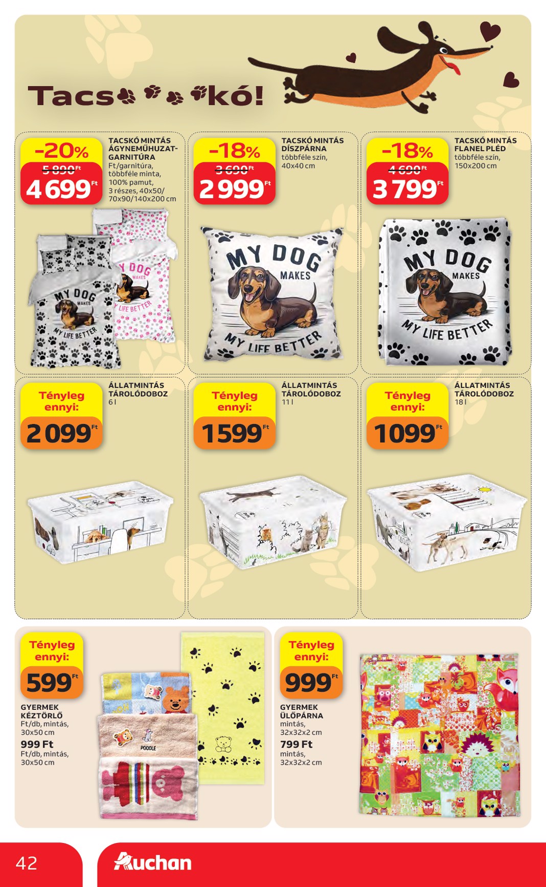 auchan - A jövőbeli Auchan hipermarket akciós újság csütörtöktől 2026.07.23.-tól szerdától 2026.07.29.-ig érvényes. - page: 42