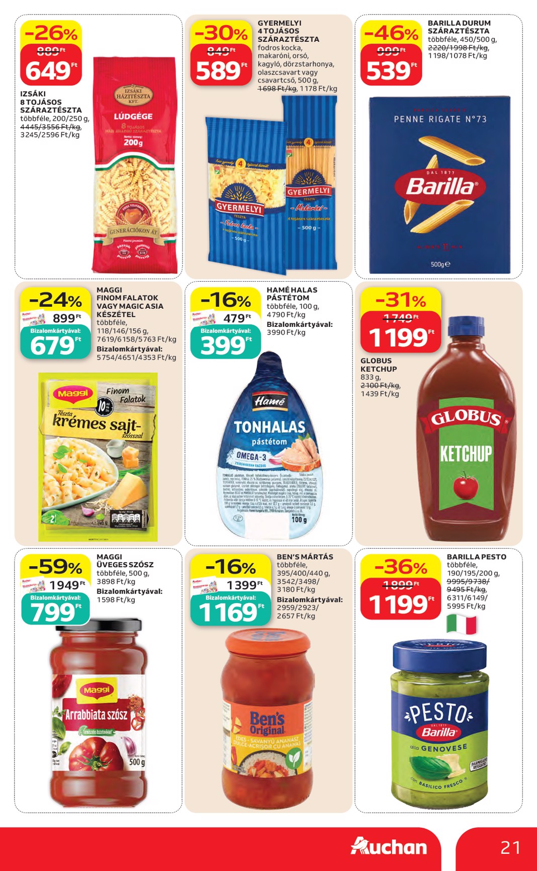 auchan - A jövőbeli Auchan hipermarket akciós újság csütörtöktől 2026.07.23.-tól szerdától 2026.07.29.-ig érvényes. - page: 21