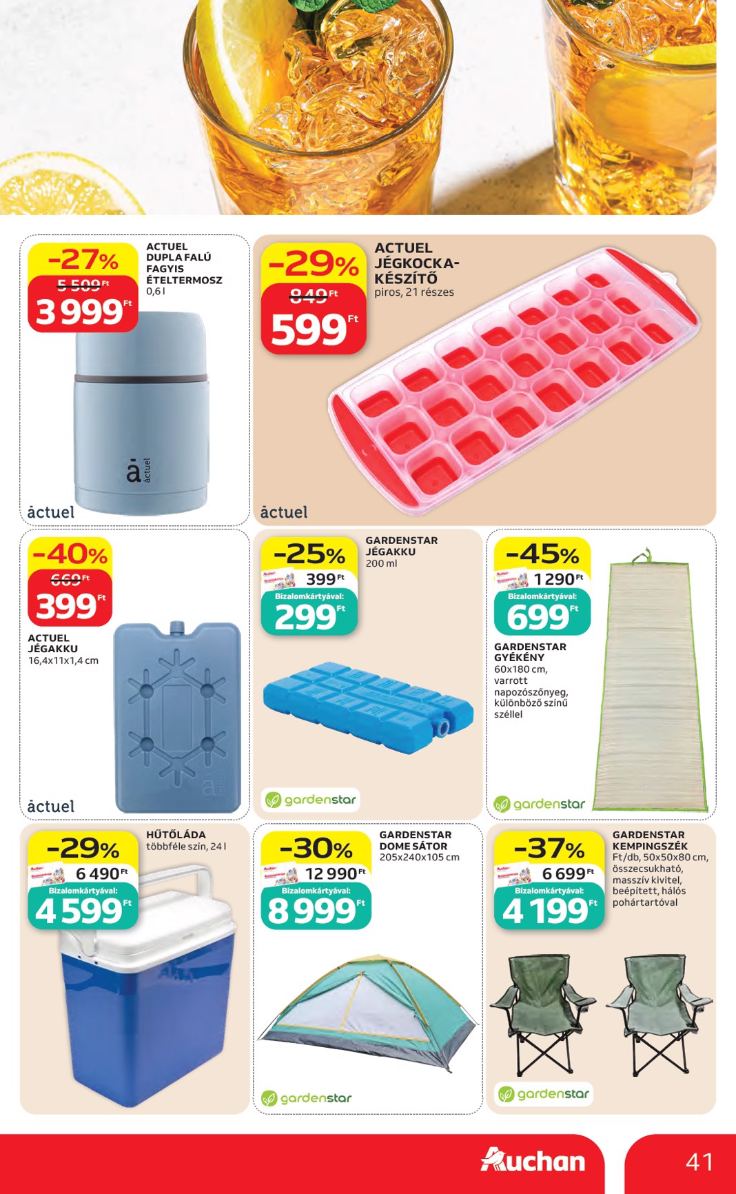 auchan - A jövőbeli Auchan hipermarket akciós újság csütörtöktől 2026.07.23.-tól szerdától 2026.07.29.-ig érvényes. - page: 41