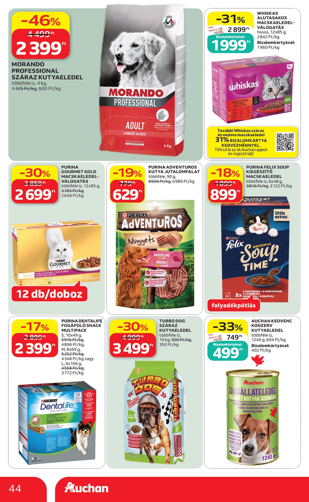 auchan - A jövőbeli Auchan hipermarket akciós újság csütörtöktől 2026.07.23.-tól szerdától 2026.07.29.-ig érvényes. - page: 44